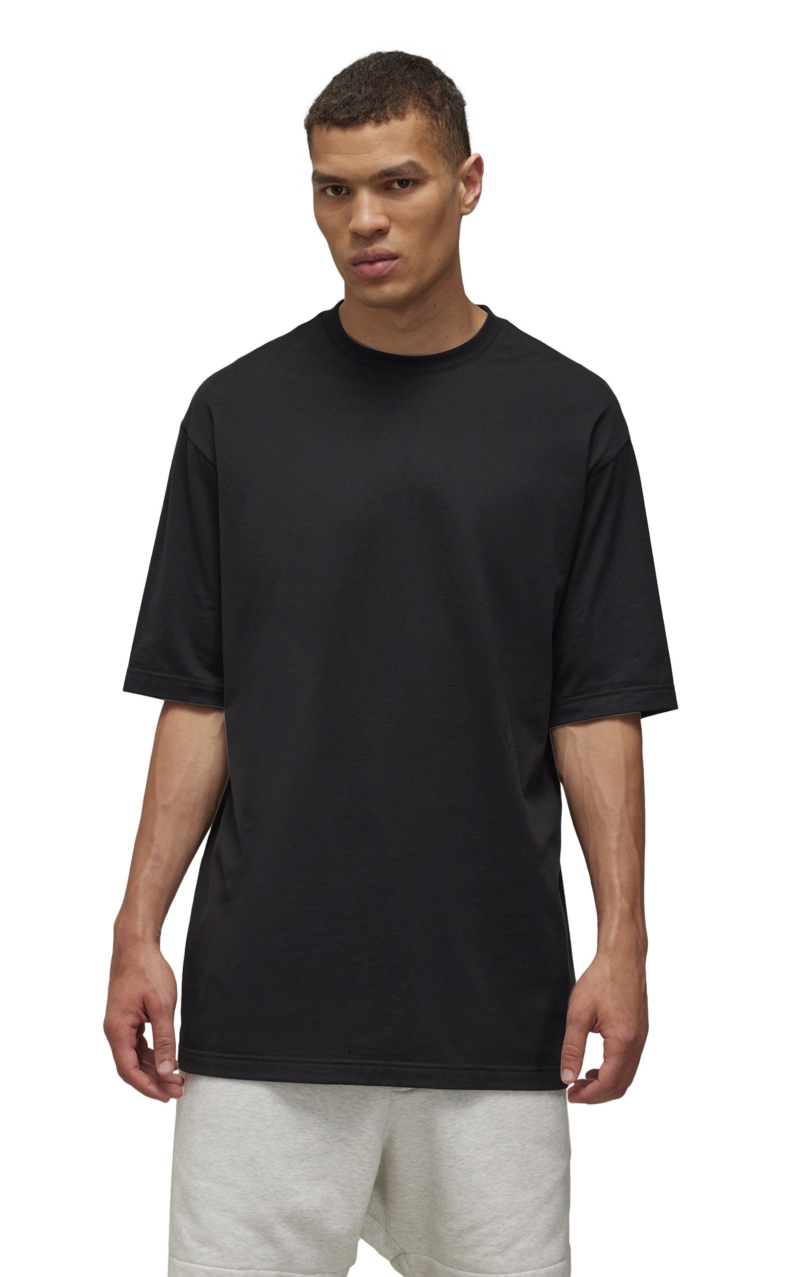 BOXY REGULAR CREW BLACK T-SHIRT