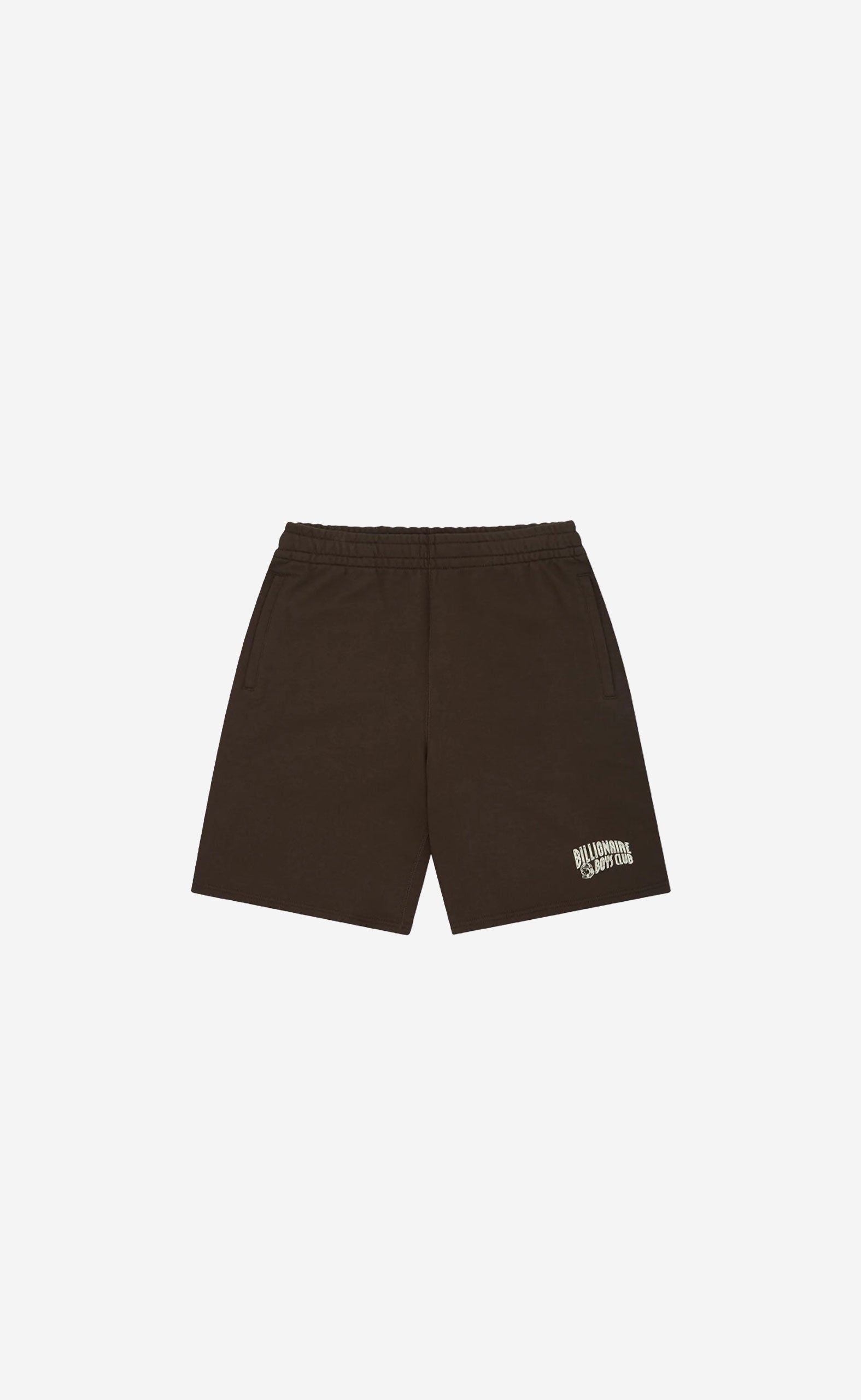 BROWN SMALL ARCH LOGO SHORTS