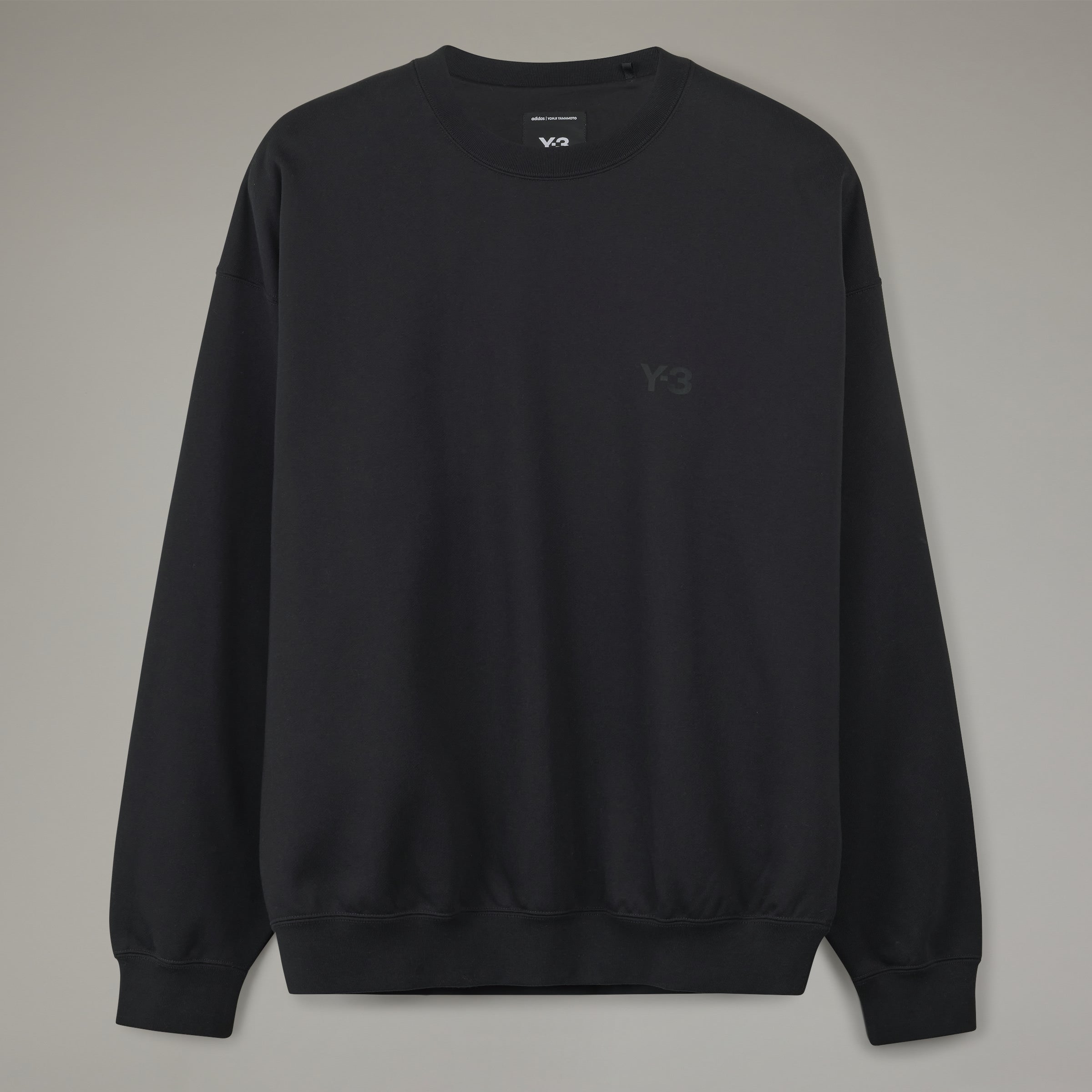 BRUSHED TERRY BLACK CREWNECK