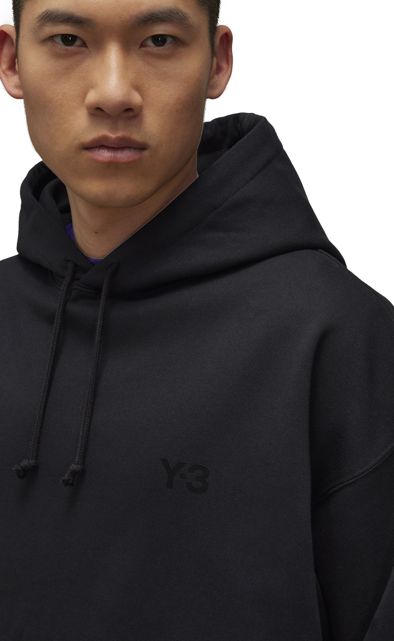 BRUSHED TERRY BLACK HOODIE