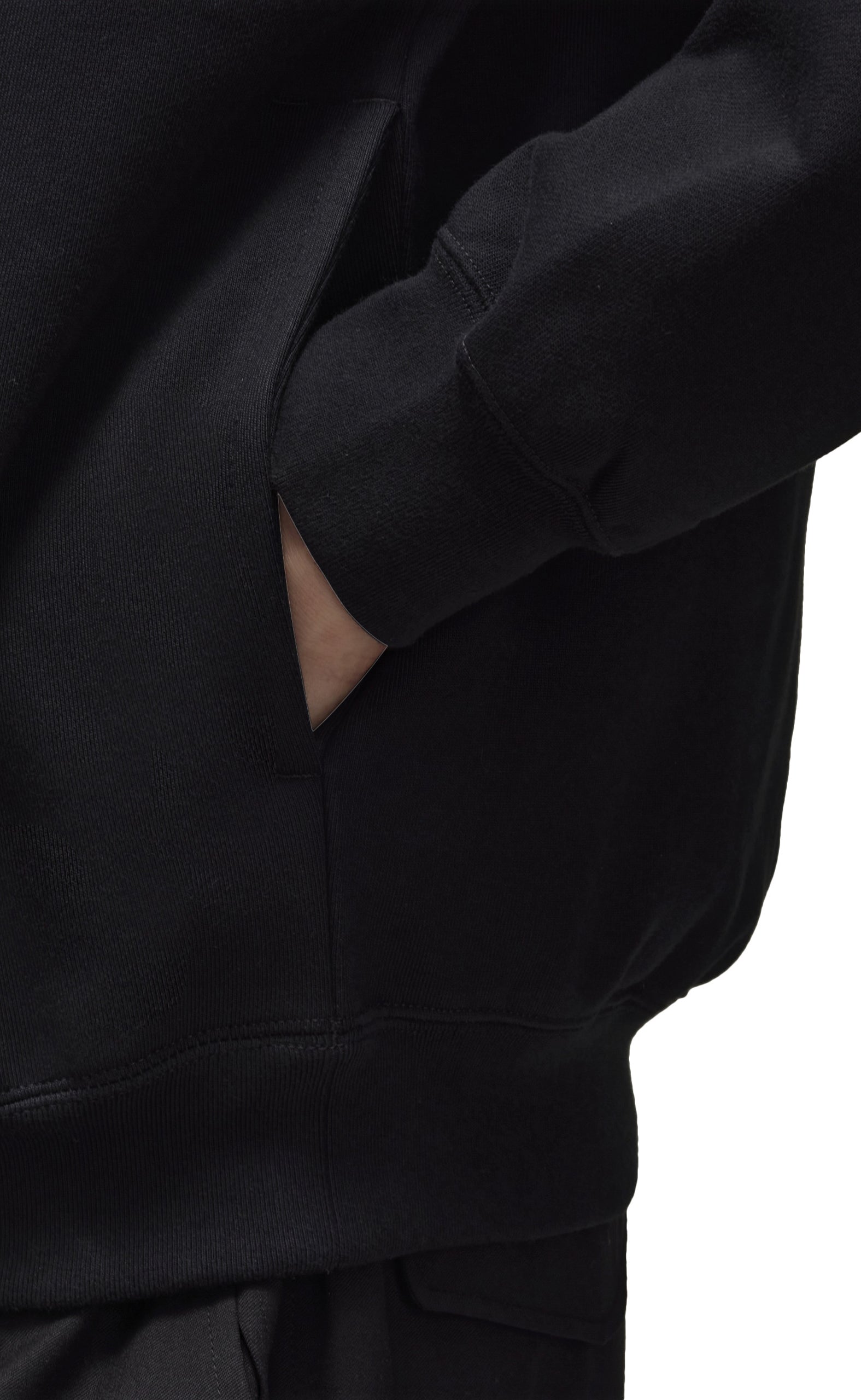 BRUSHED TERRY BLACK HOODIE