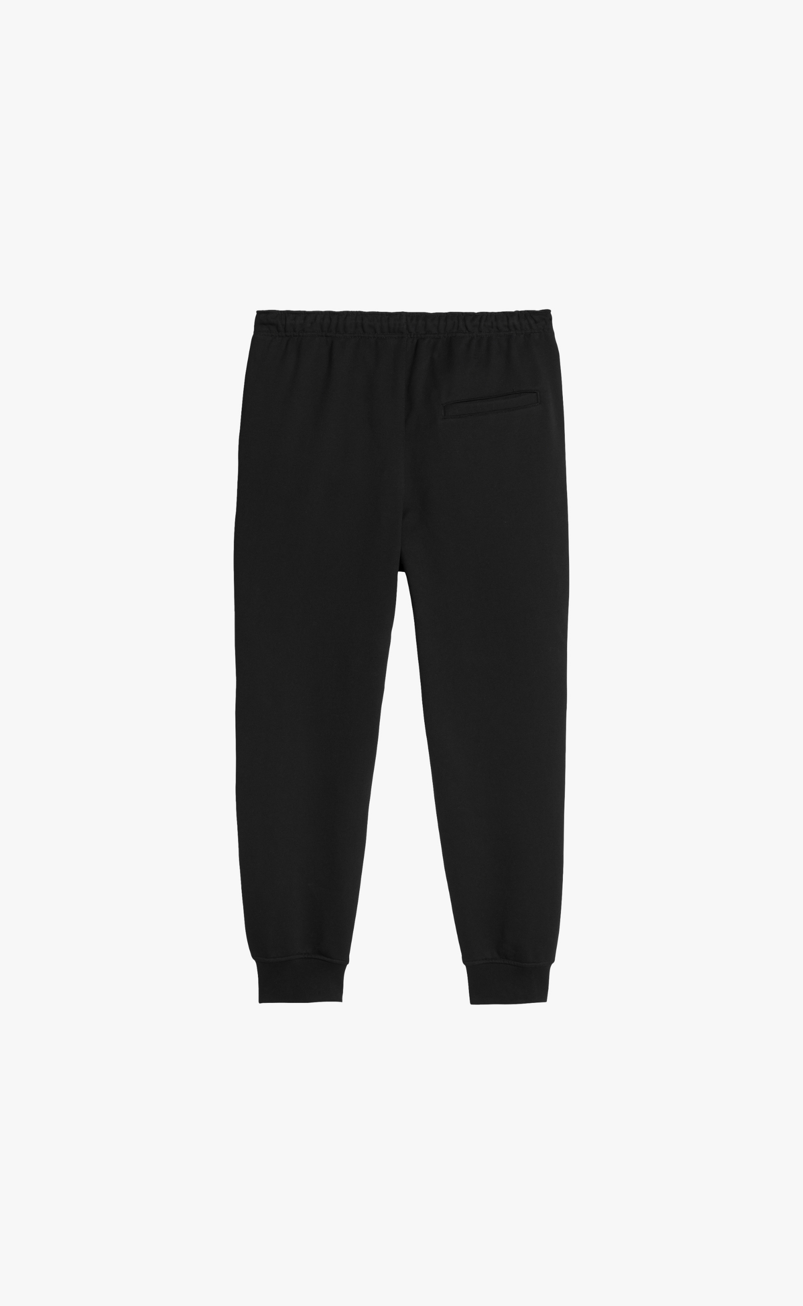 BRUSHED TERRY CUFFED BLACK SWEATPANTS