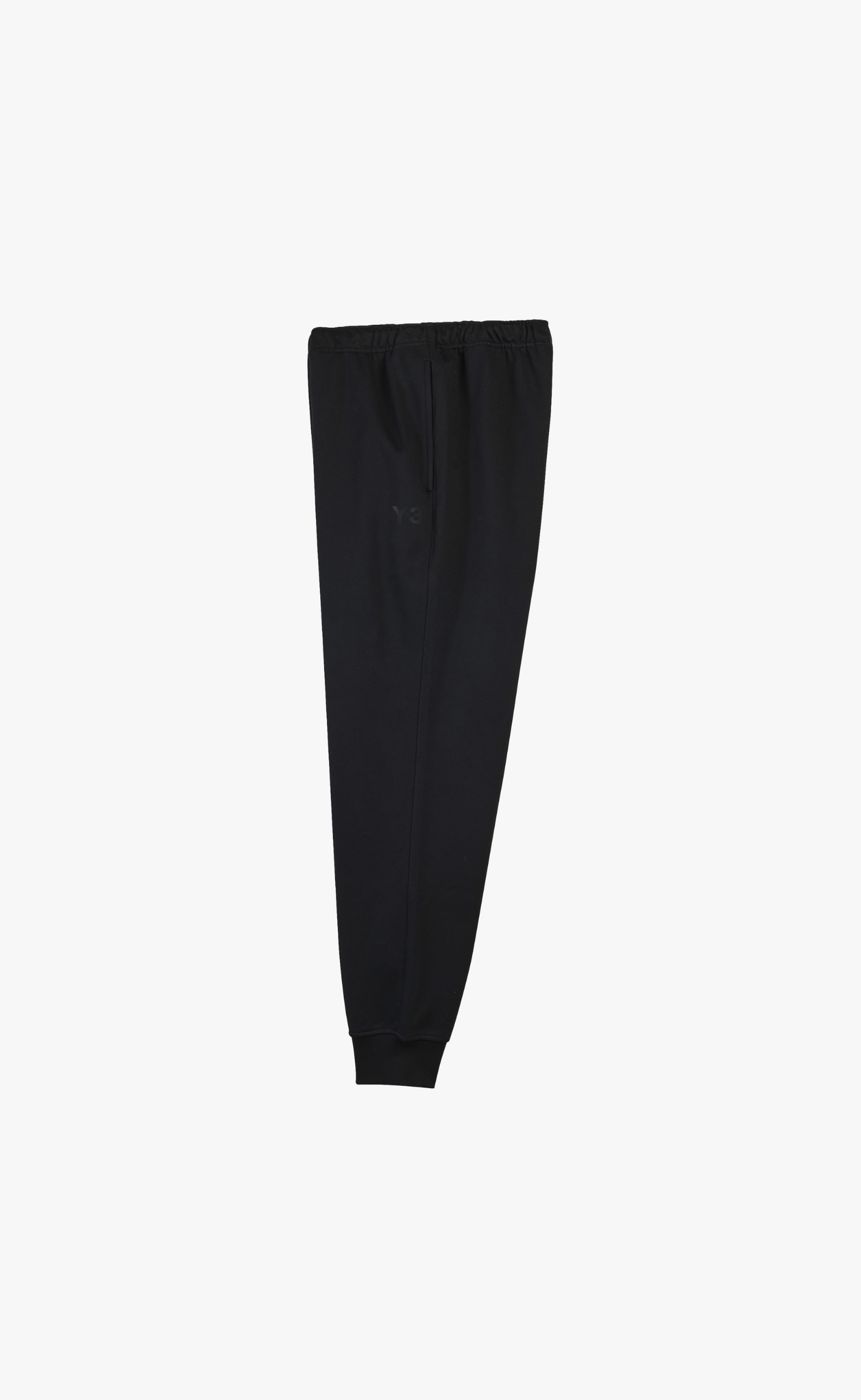 BRUSHED TERRY CUFFED BLACK SWEATPANTS