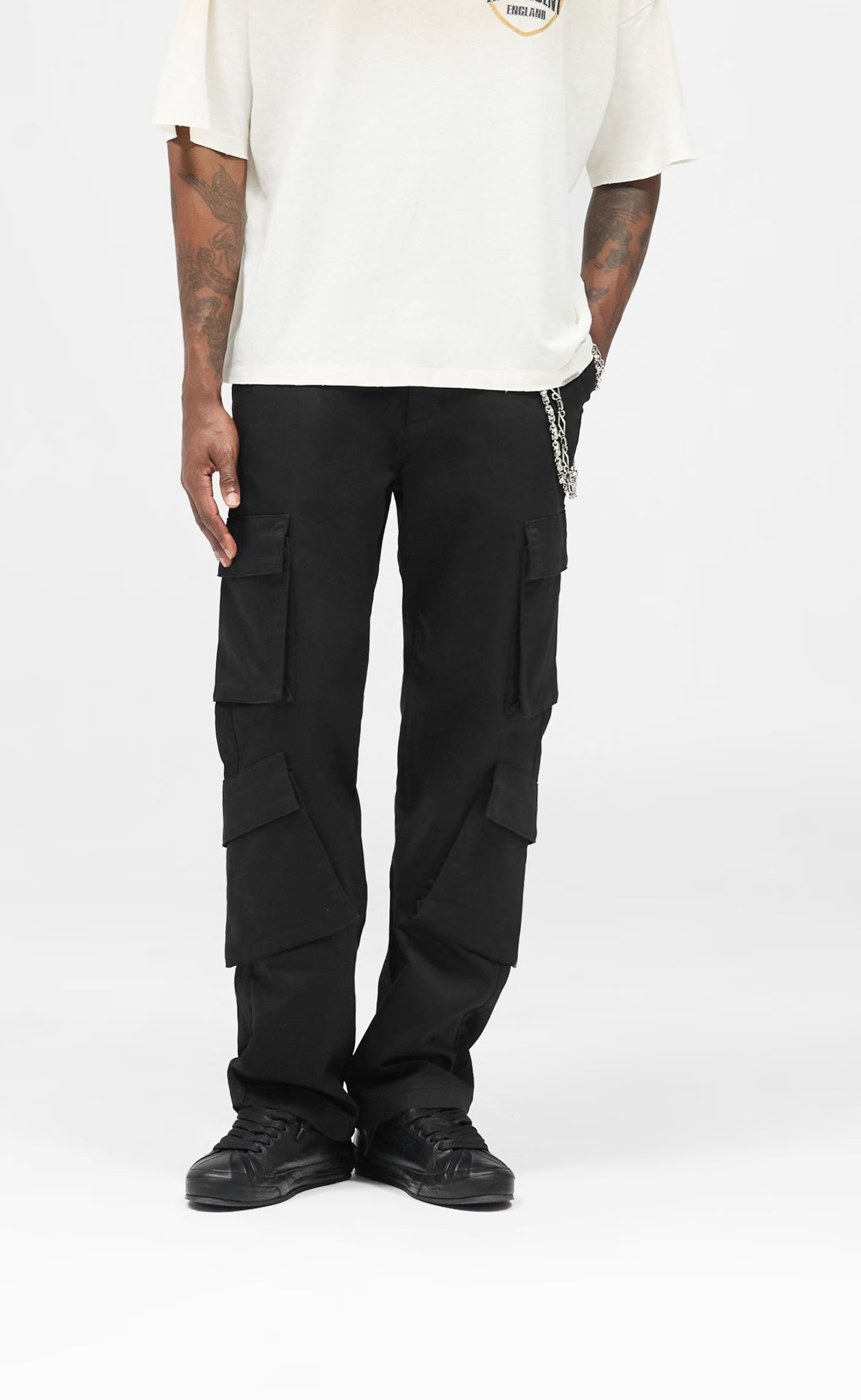 CARGO JET BLACK PANTS