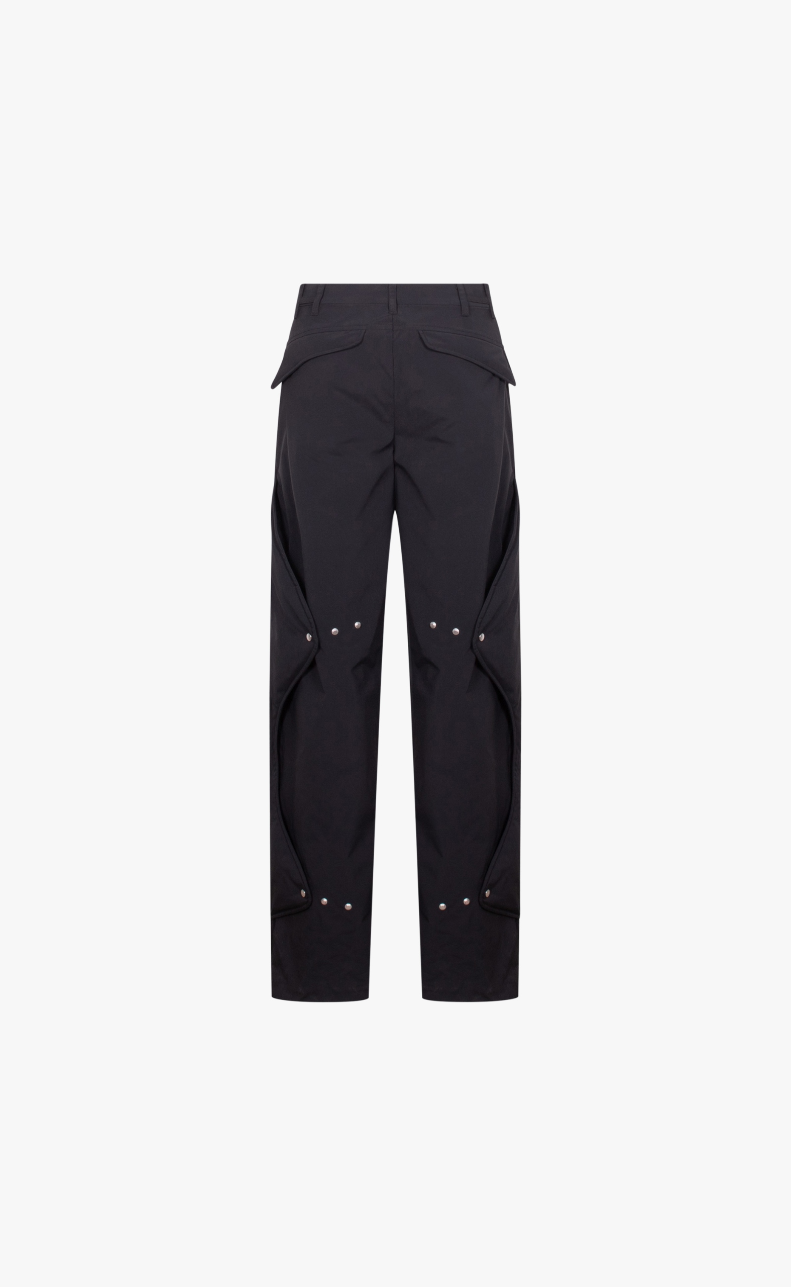 CONCORDANCE PUFFED CARGO BLACK PANTS