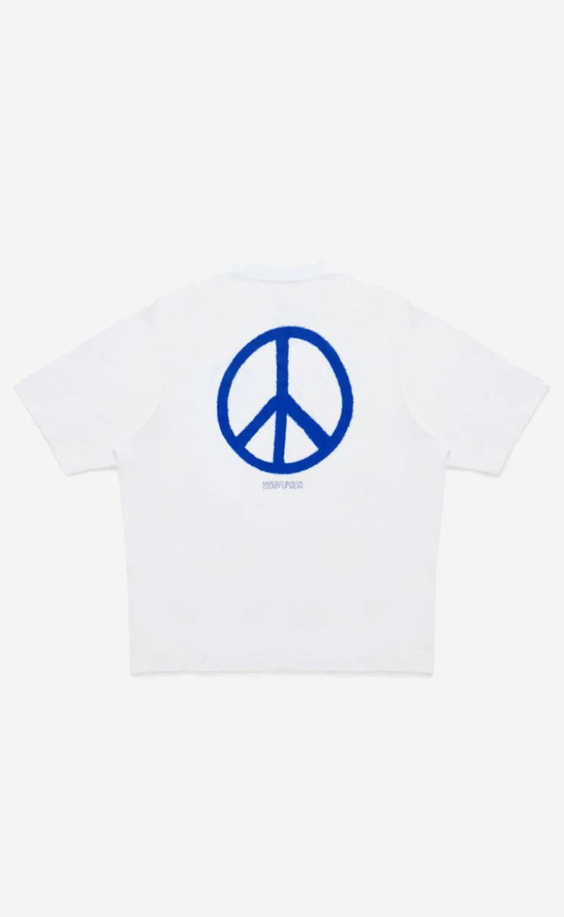 COUNTY PEACE OVER T-SHIRT WHITE BLUE