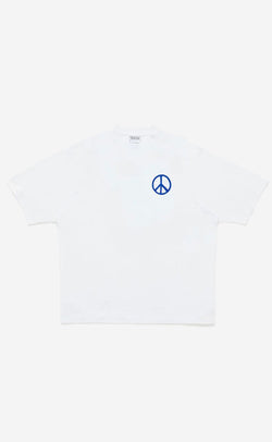 COUNTY PEACE OVER T-SHIRT WHITE BLUE