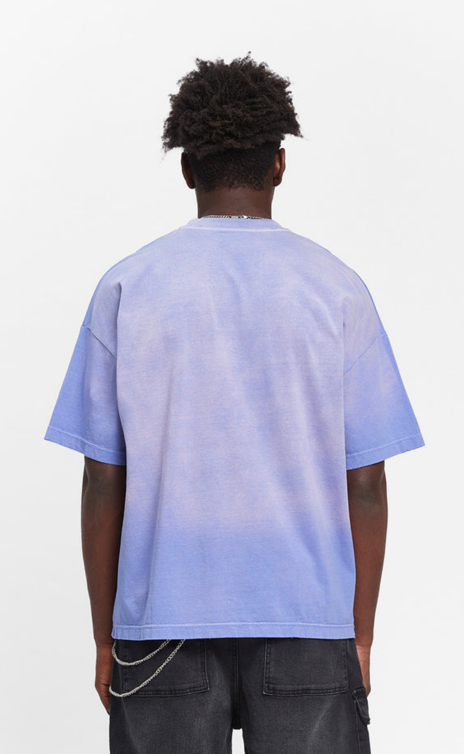 CREATIVE DEPT LOGO WASHED PURPLE T-SHIRT