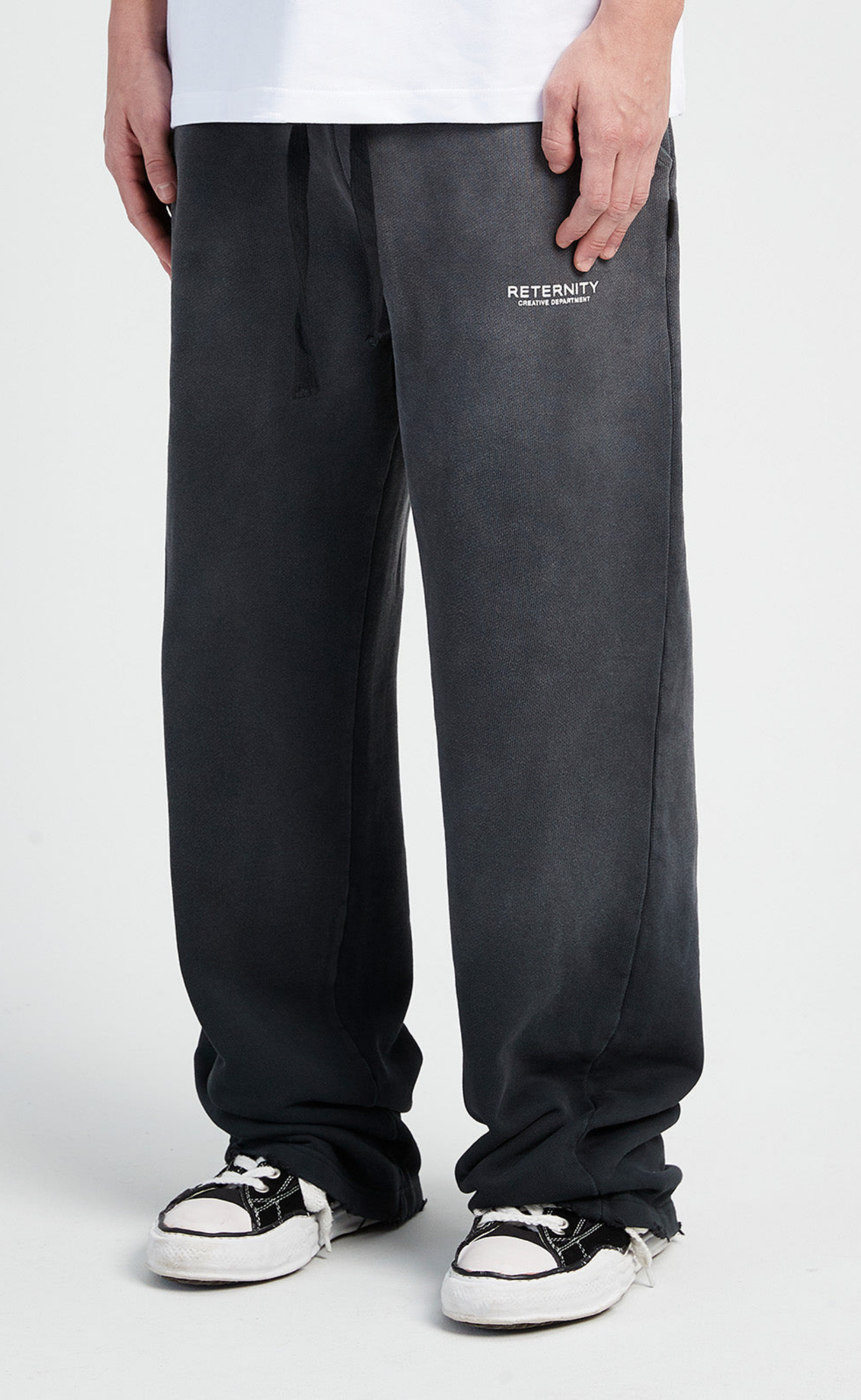 CREATIVE DPT FADED BLACK SWEATPANTS