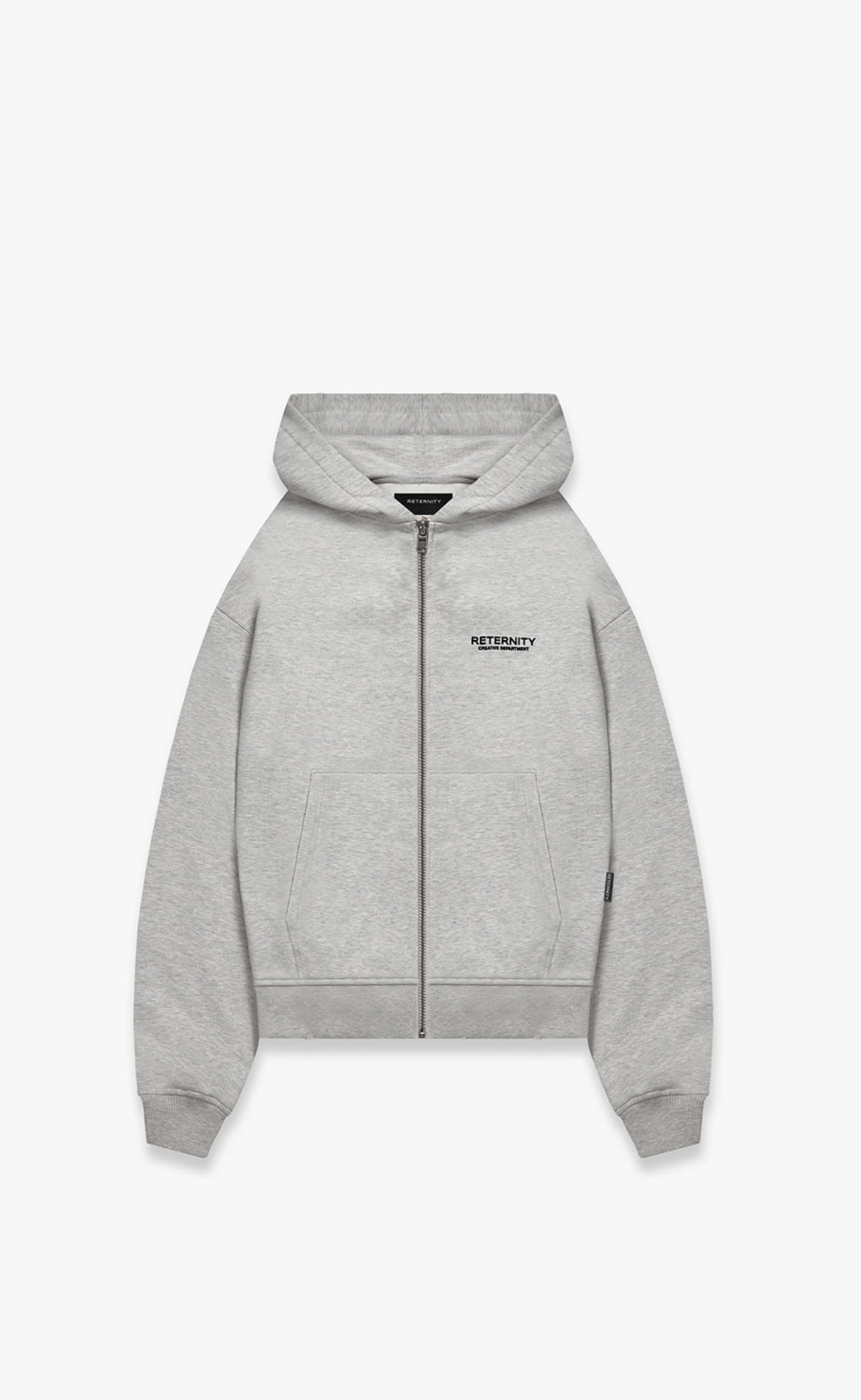 CREATIVE DPT ZIP MELANGE GREY HOODIE