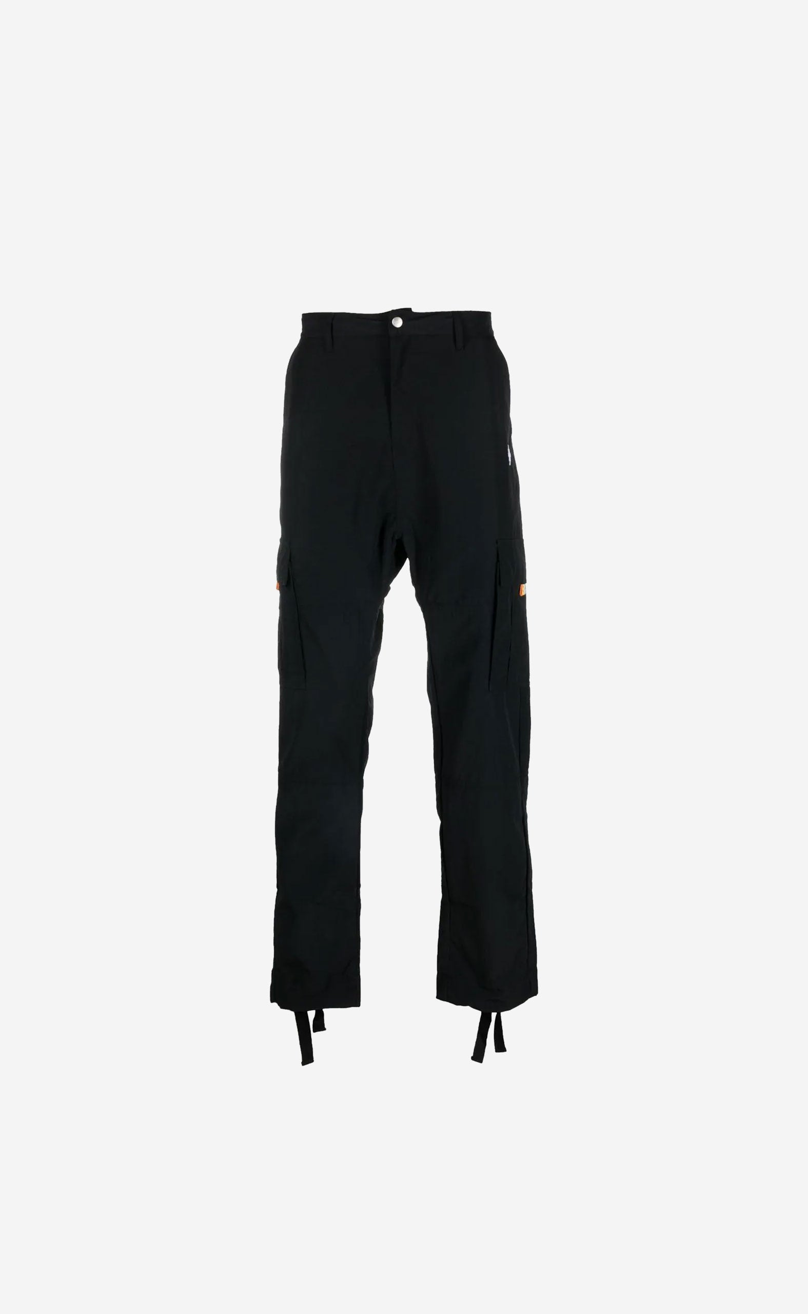 CROSS NYLON CARGO PANTS BLACK WHITE