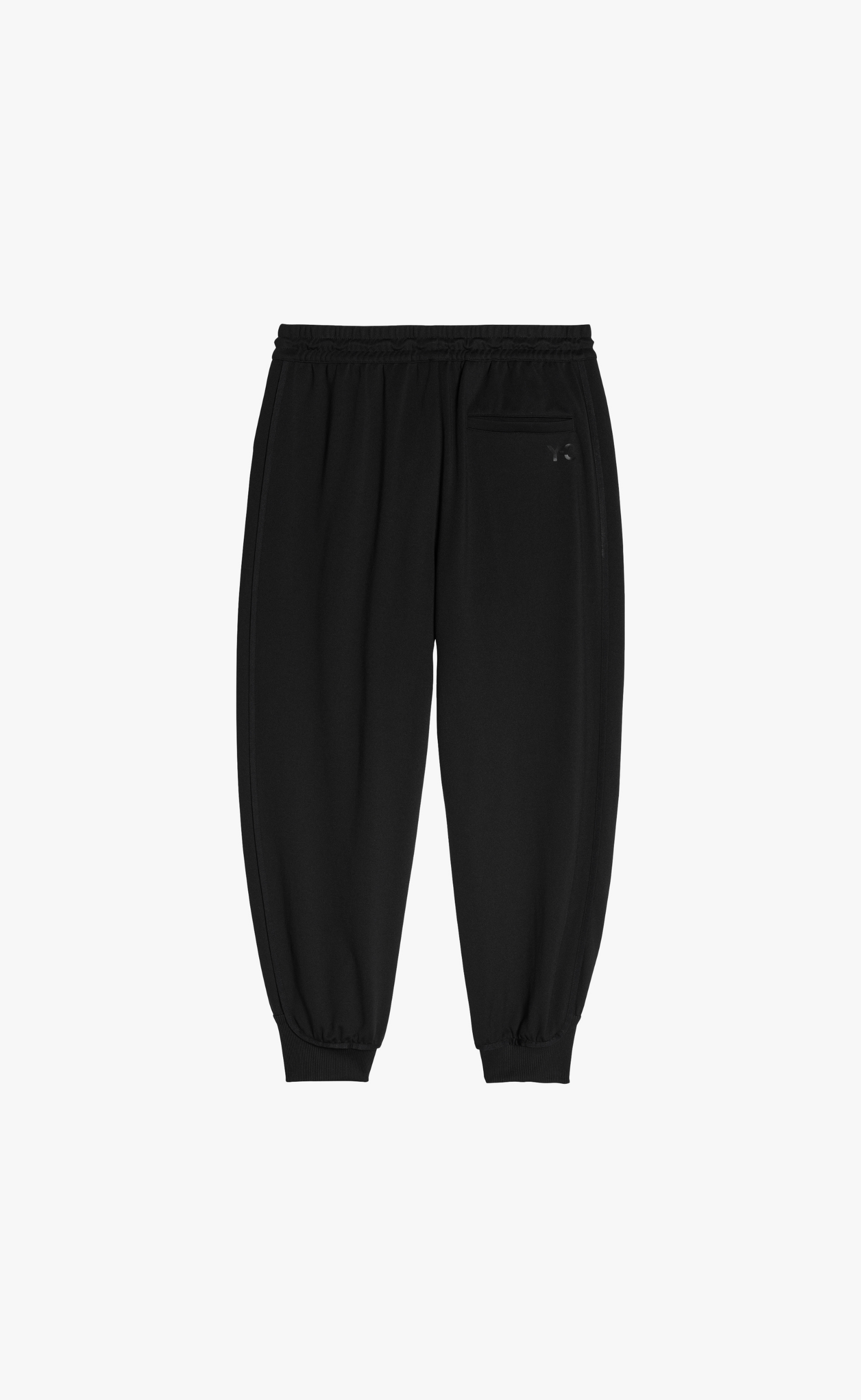 CUFFED TRACK BLACK SWEATPANTS