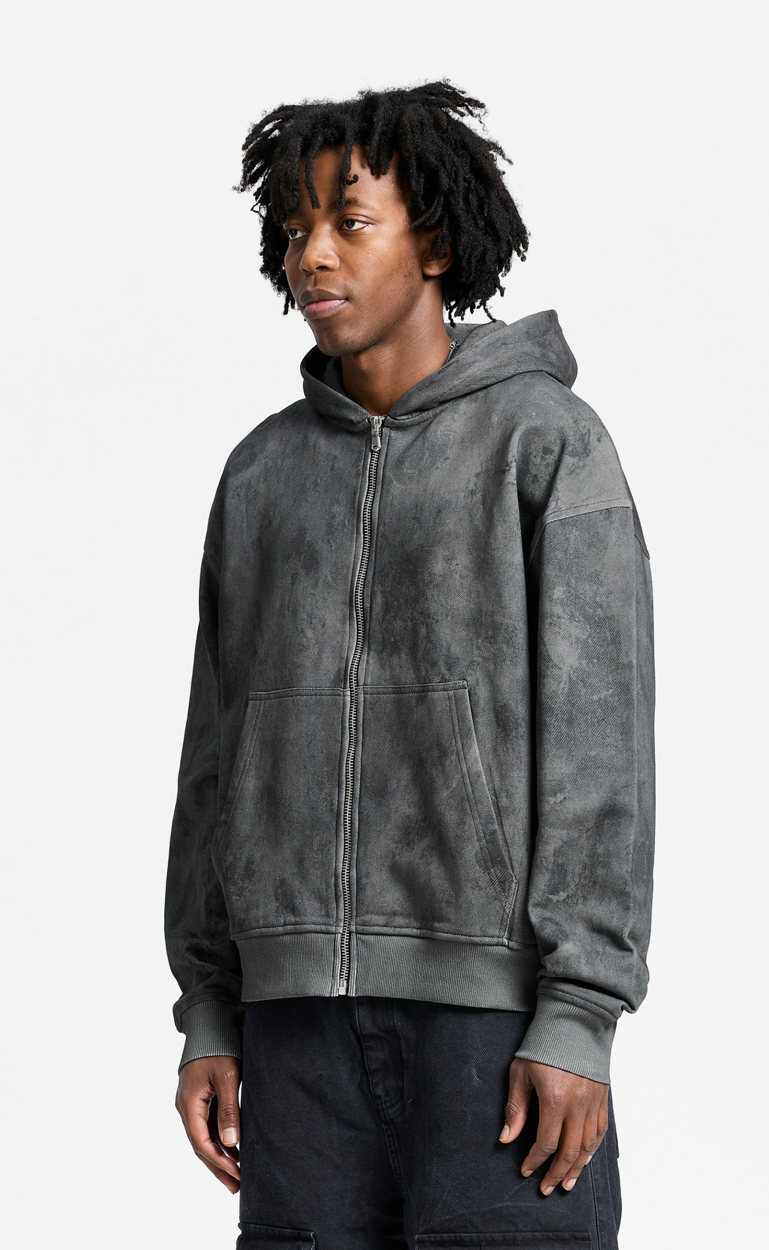 DELIRIA ZIP BLACK HOODIE
