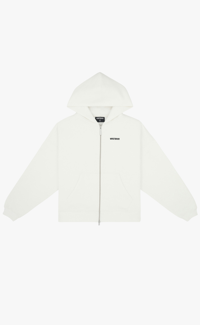 DIAGO ZIP WHITE HOODIE