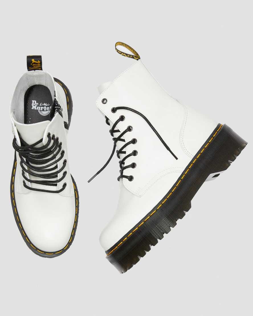 Jadon 8 Eye Boot White