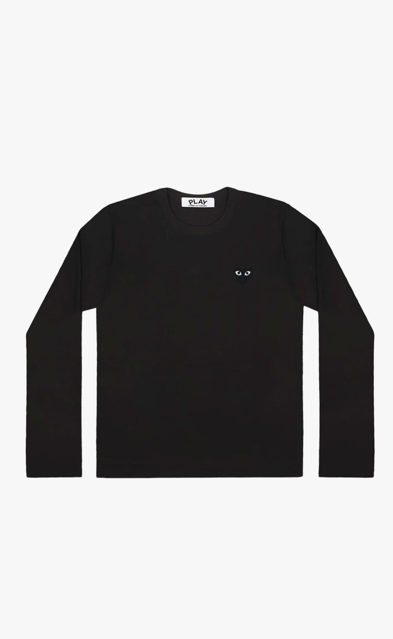 EMBROIDE BLACK HART BLACK LONGSLEEVE