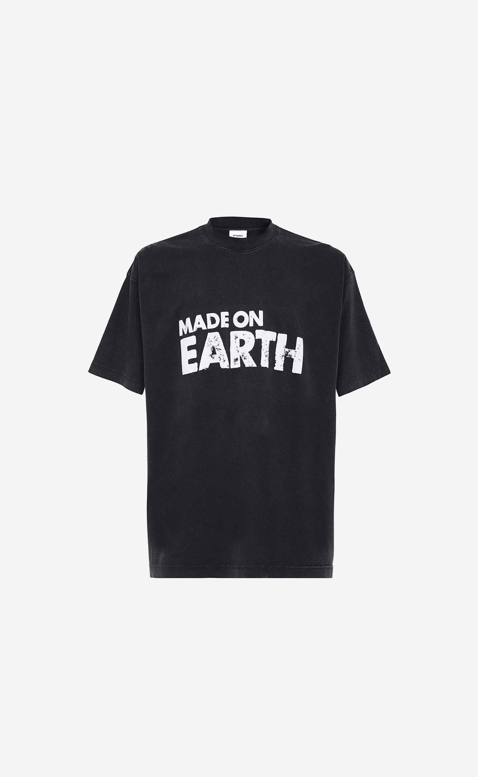 FADED BLACK MADE ON EARTH T-SHIRT