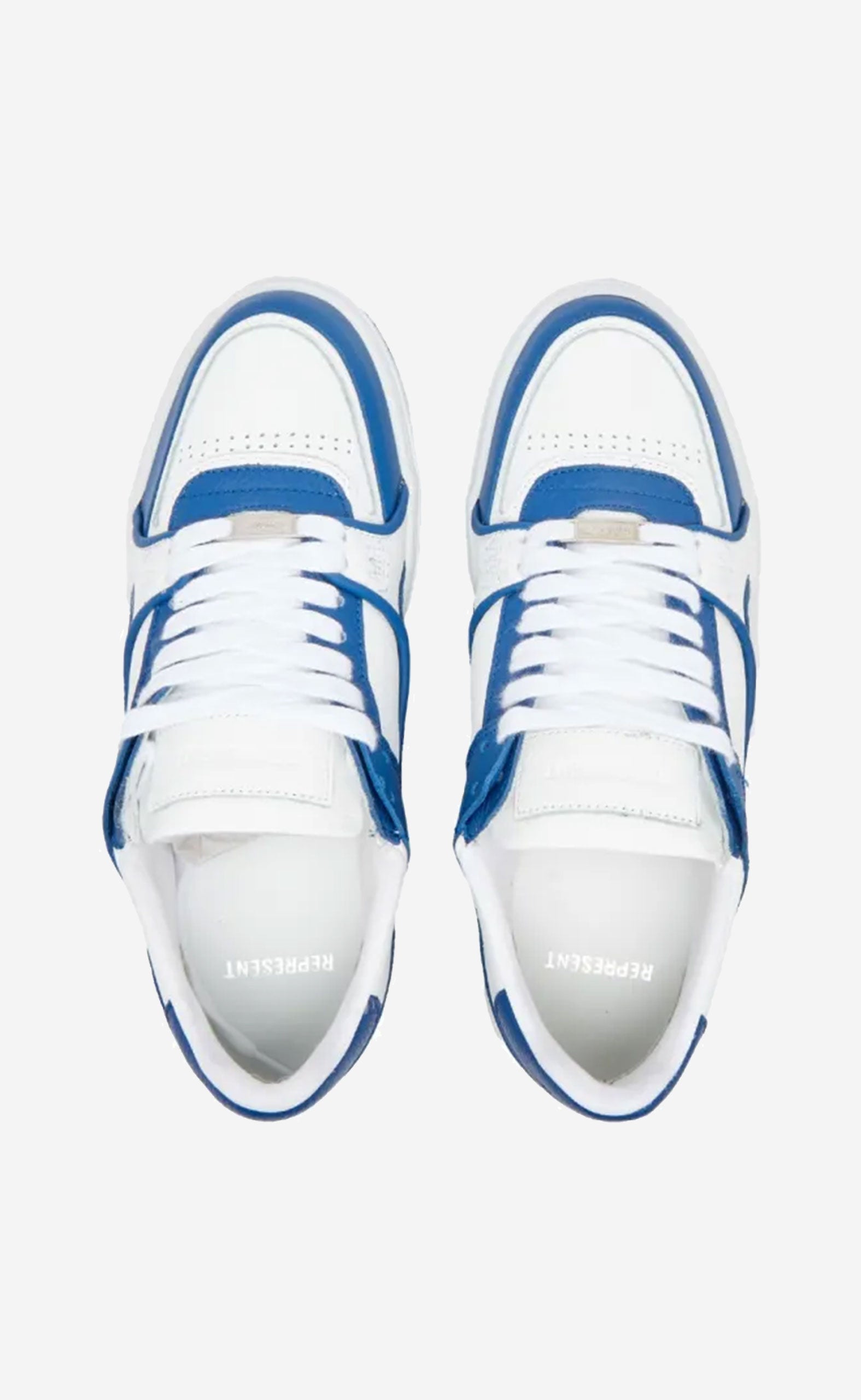 FLAT WHITE COBALT BLUE APEX SNEAKERS