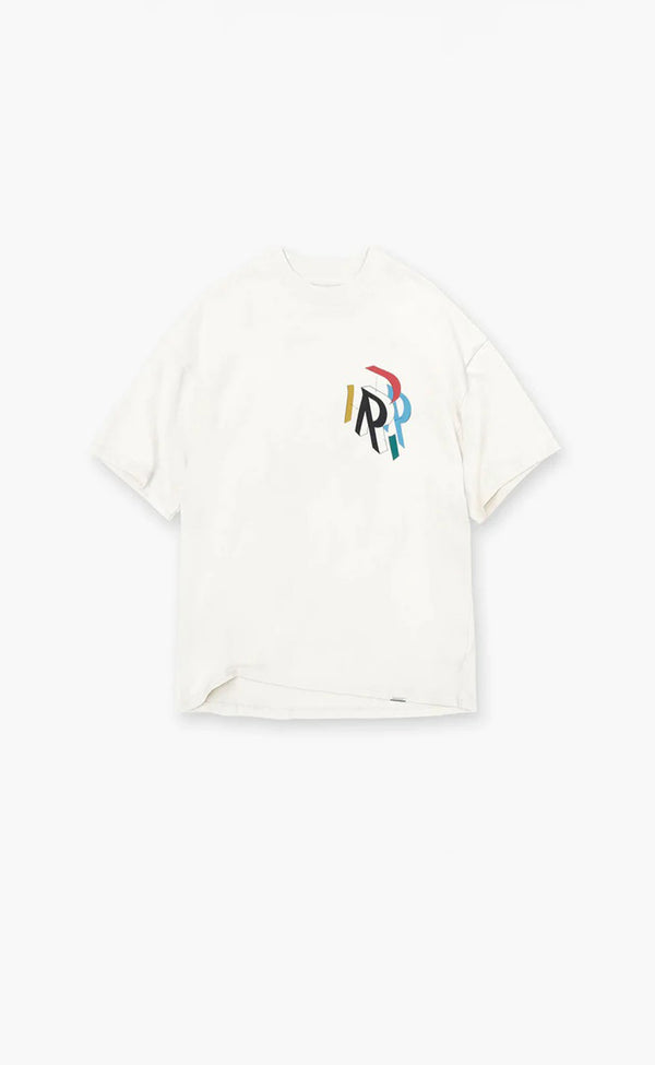 FLAT WHITE INITIAL ASSEMBLY T-SHIRT
