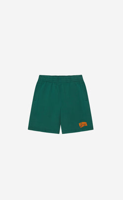 FOREST GREEN SMALL ARCH LOGO SHORTS