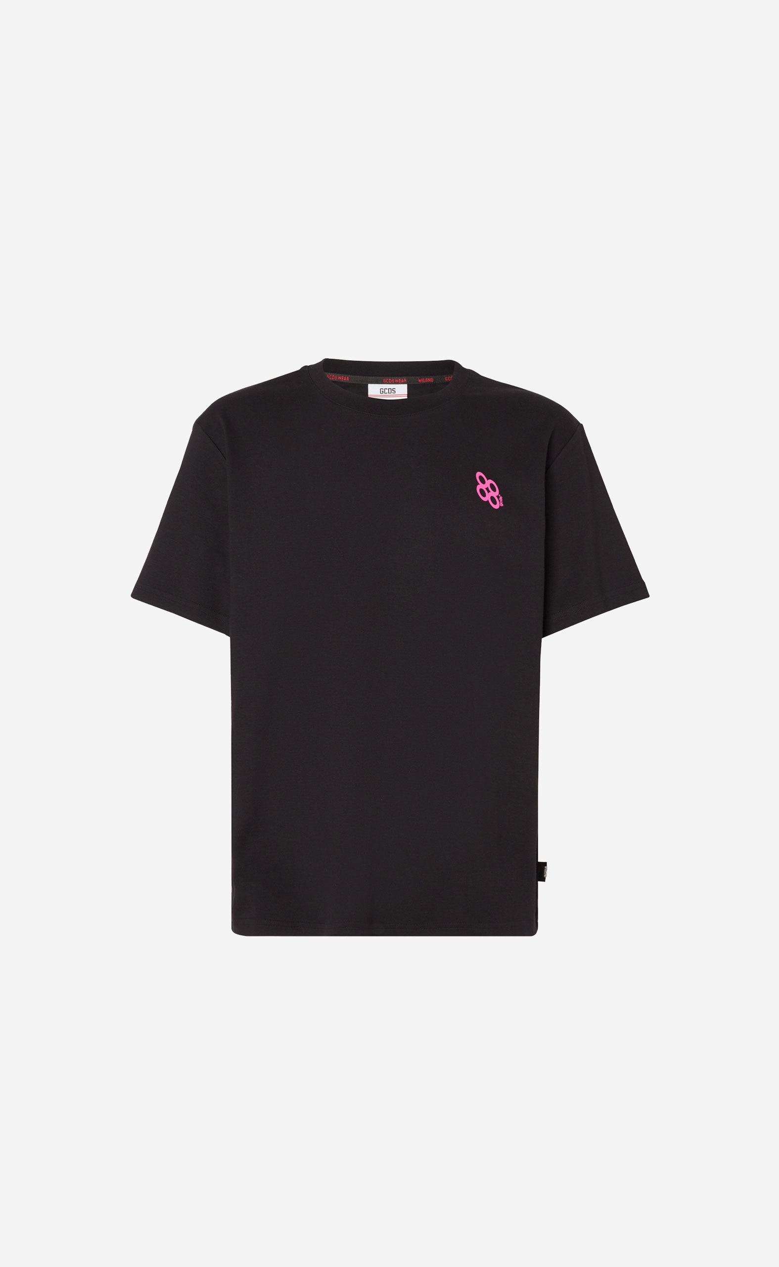 FUCSIA GCDS BLISS LOGO PATENT REGULAR T-SHIRT