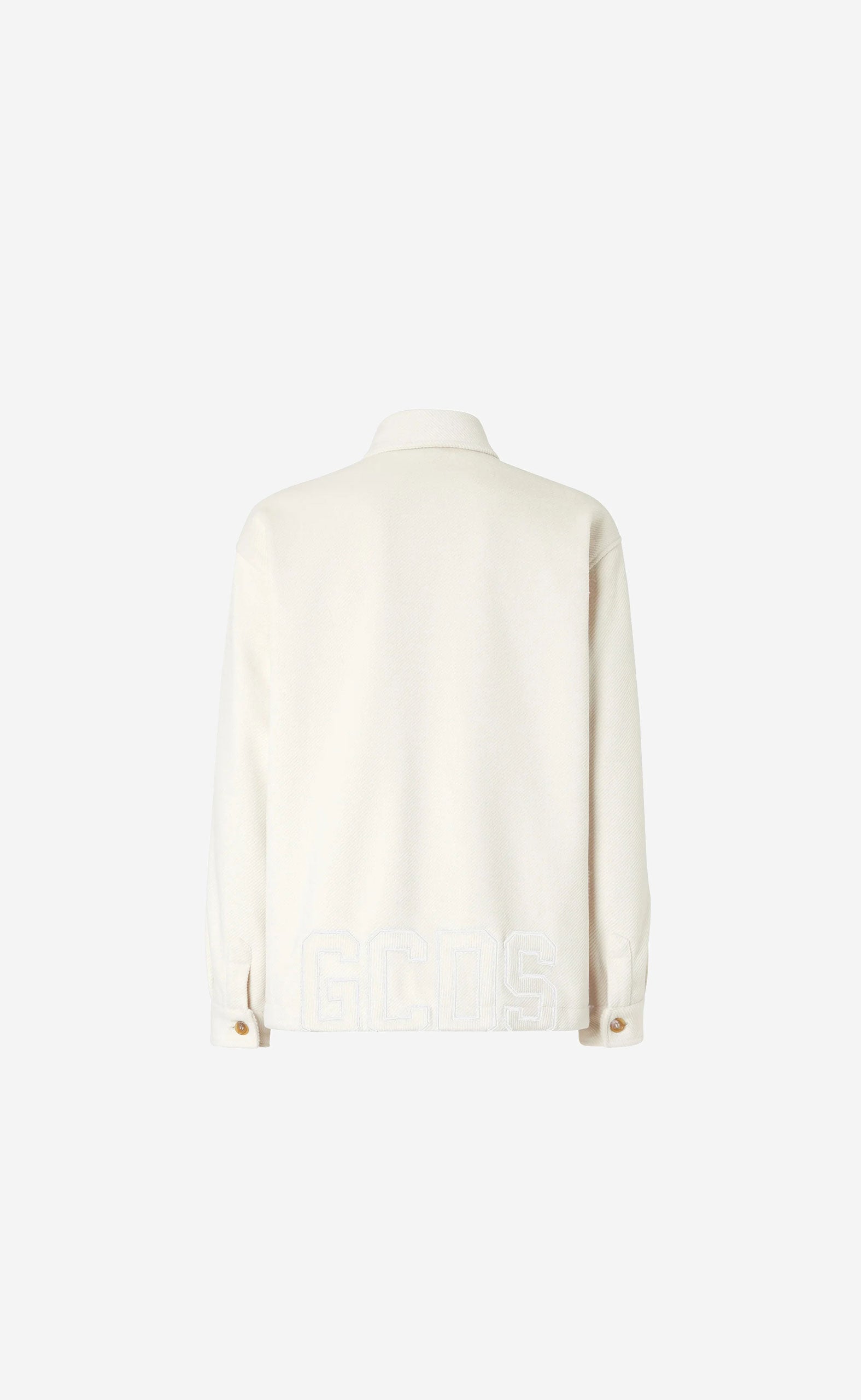 GCDS  LOW BAND OVERSHIRT OFF WHITE