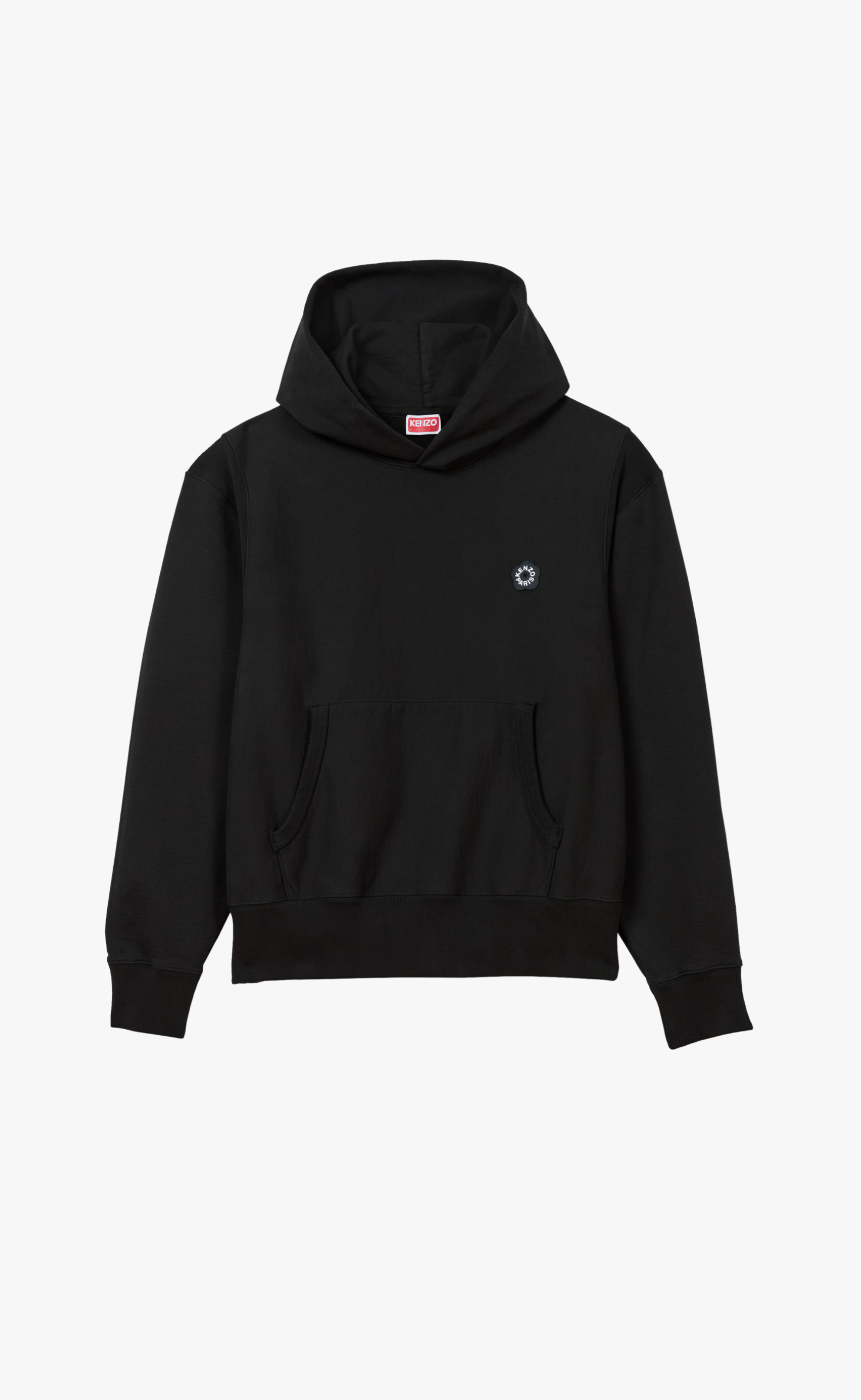 GOTS BOKE FLOWER 2.0 EMBROIDERED CLASSIC BLACK HOODIE