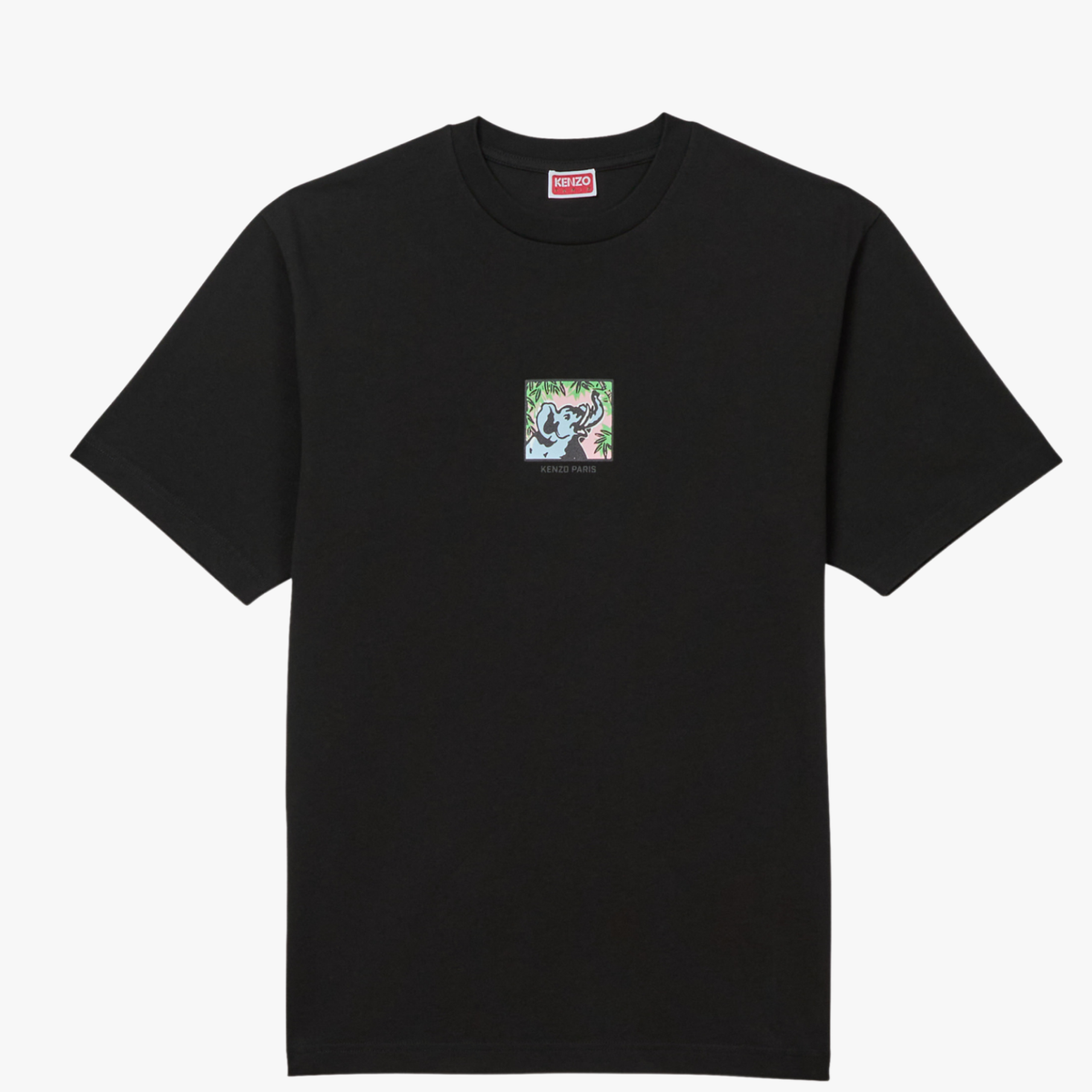 KENZO ブラック Tシャツ 象プリント L GOTS KENZO JUNGLE ELEPHANT CLASSIC BLACK T-SHIRT