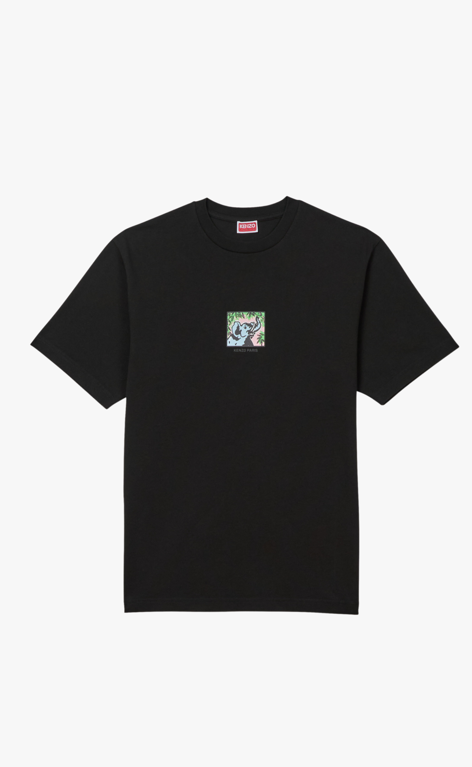 GOTS KENZO JUNGLE ELEPHANT CLASSIC BLACK T-SHIRT