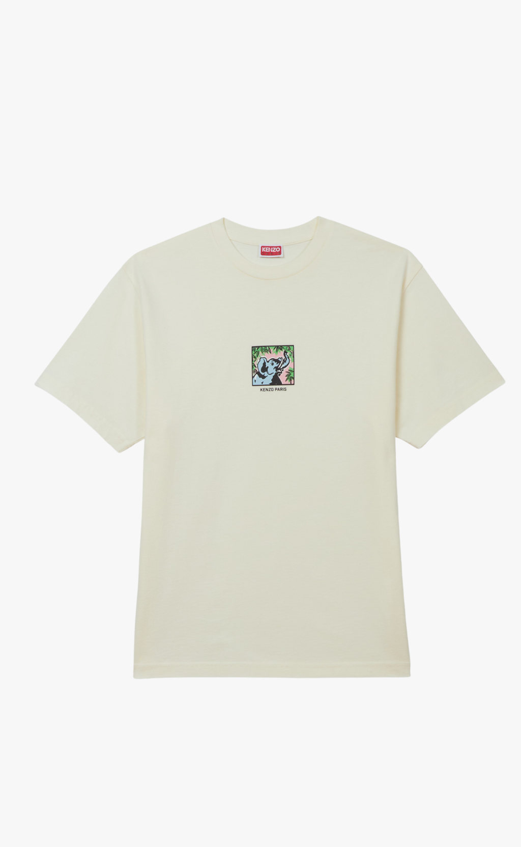 Tシャツ・カットソー KENZO | VARSITY JUNGLE KENZO ELEPHANT T-SHIRT OFF WHITE Kenzo Off-White Kenzo Paris Varsity Jungle Elephant T-Shirt