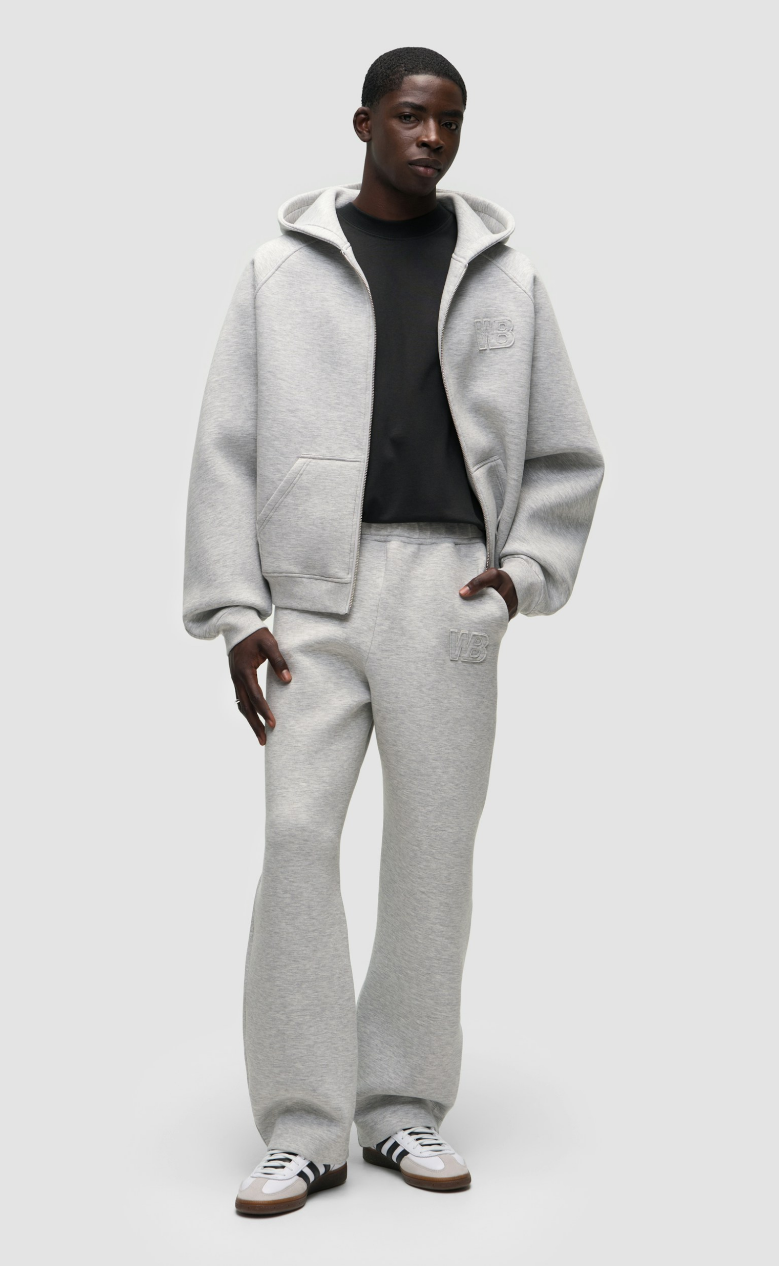 GRUVEN V2 ZIP GRAY MELANGE HOODIE