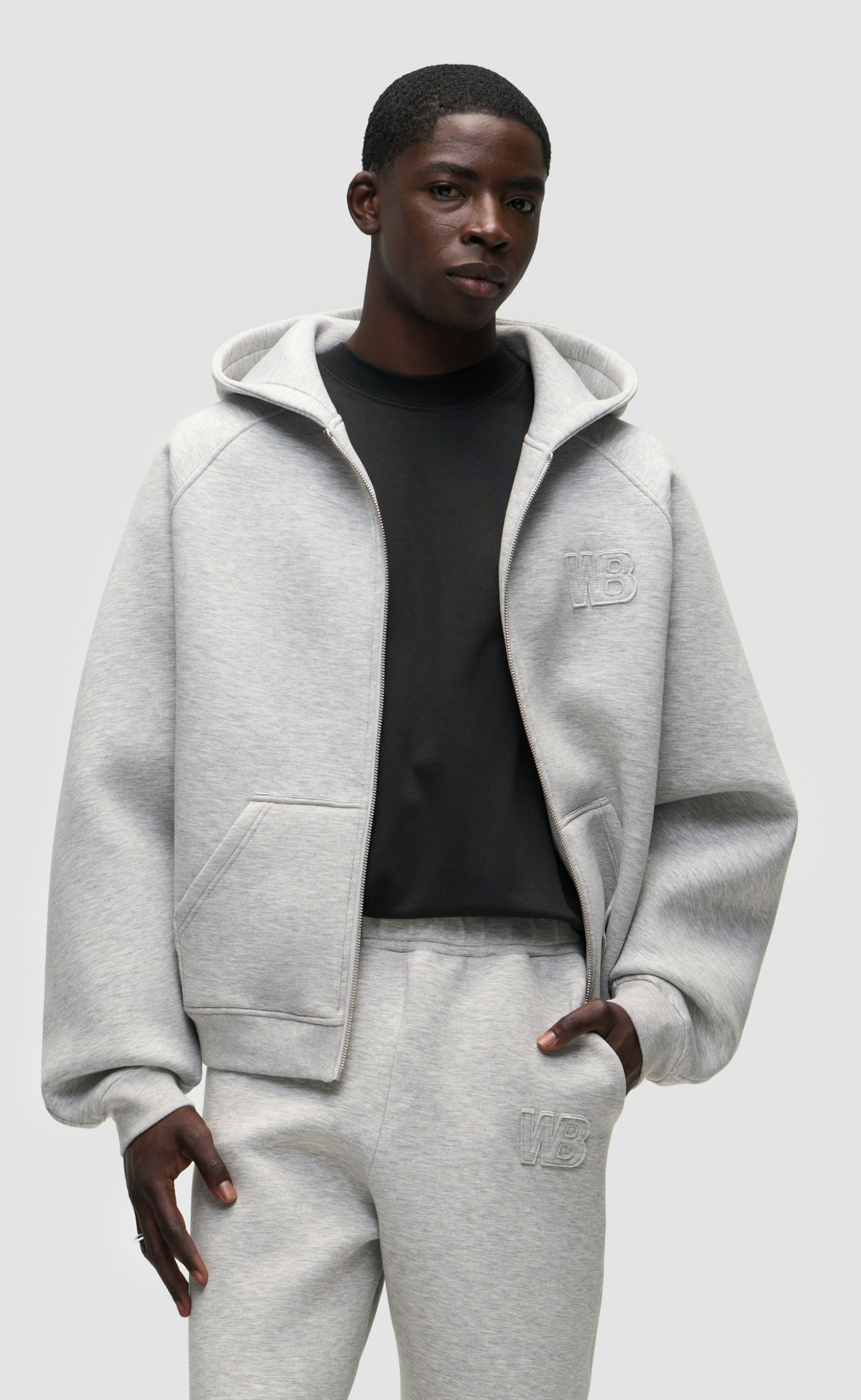 GRUVEN V2 ZIP GRAY MELANGE HOODIE