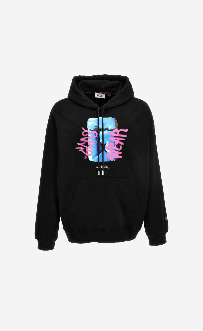 “G” GRAFFITI HOODIE BLACK