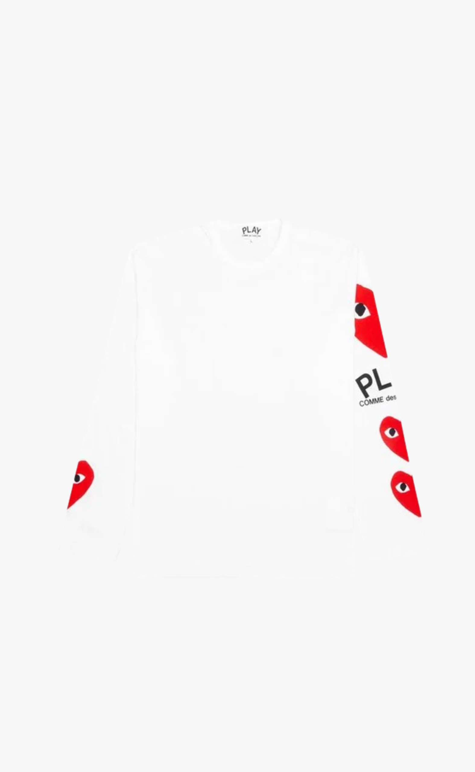 HART PLAY LOGO PRINT WHITE LONGSLEEVE