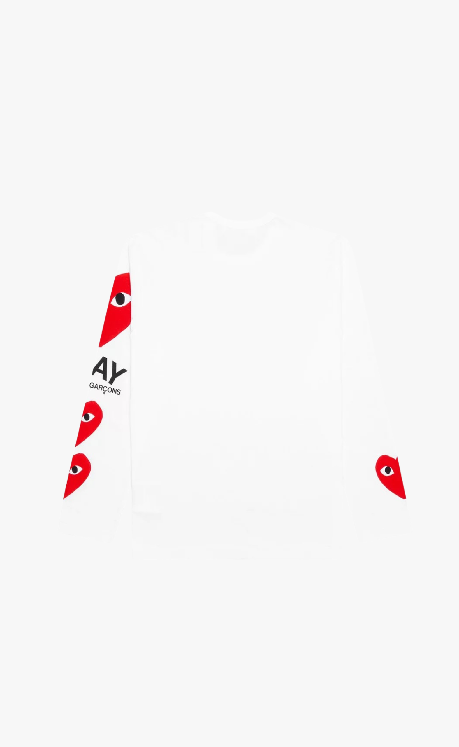 HART PLAY LOGO PRINT WHITE LONGSLEEVE