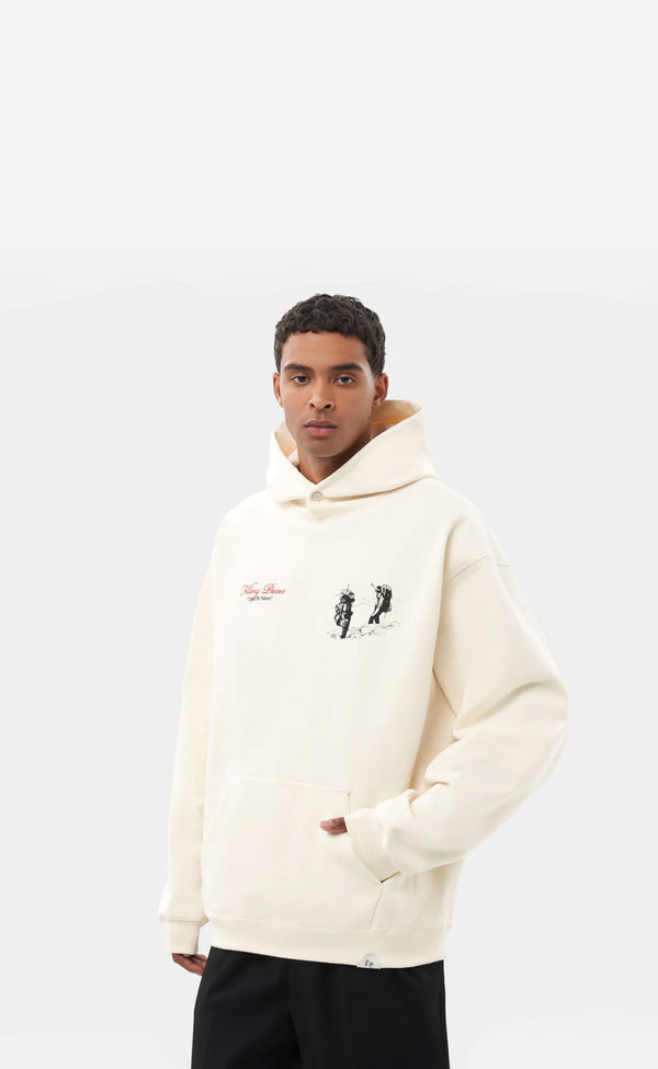HOODIE UNITED BY NATURE ANTIQUE WHITE