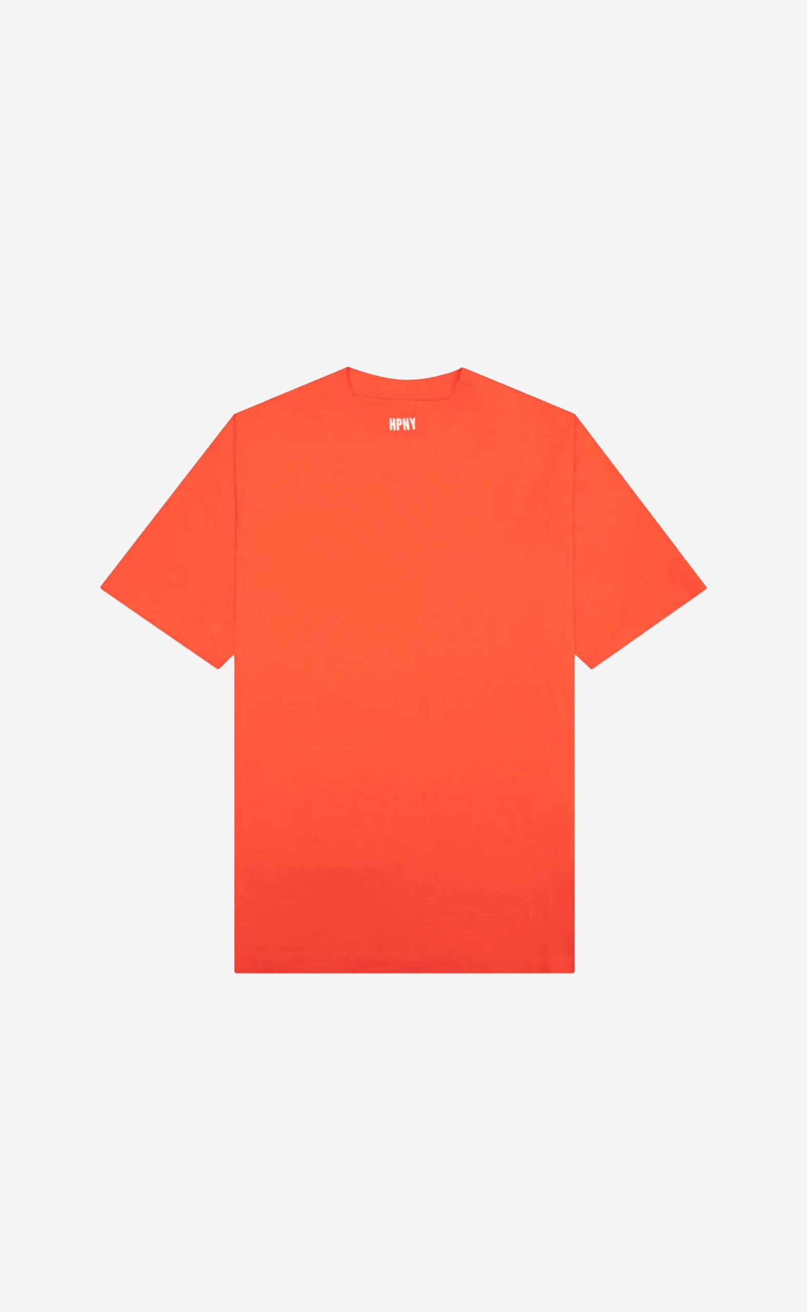 HPNY EMB SS TEE ORANGE WHITE