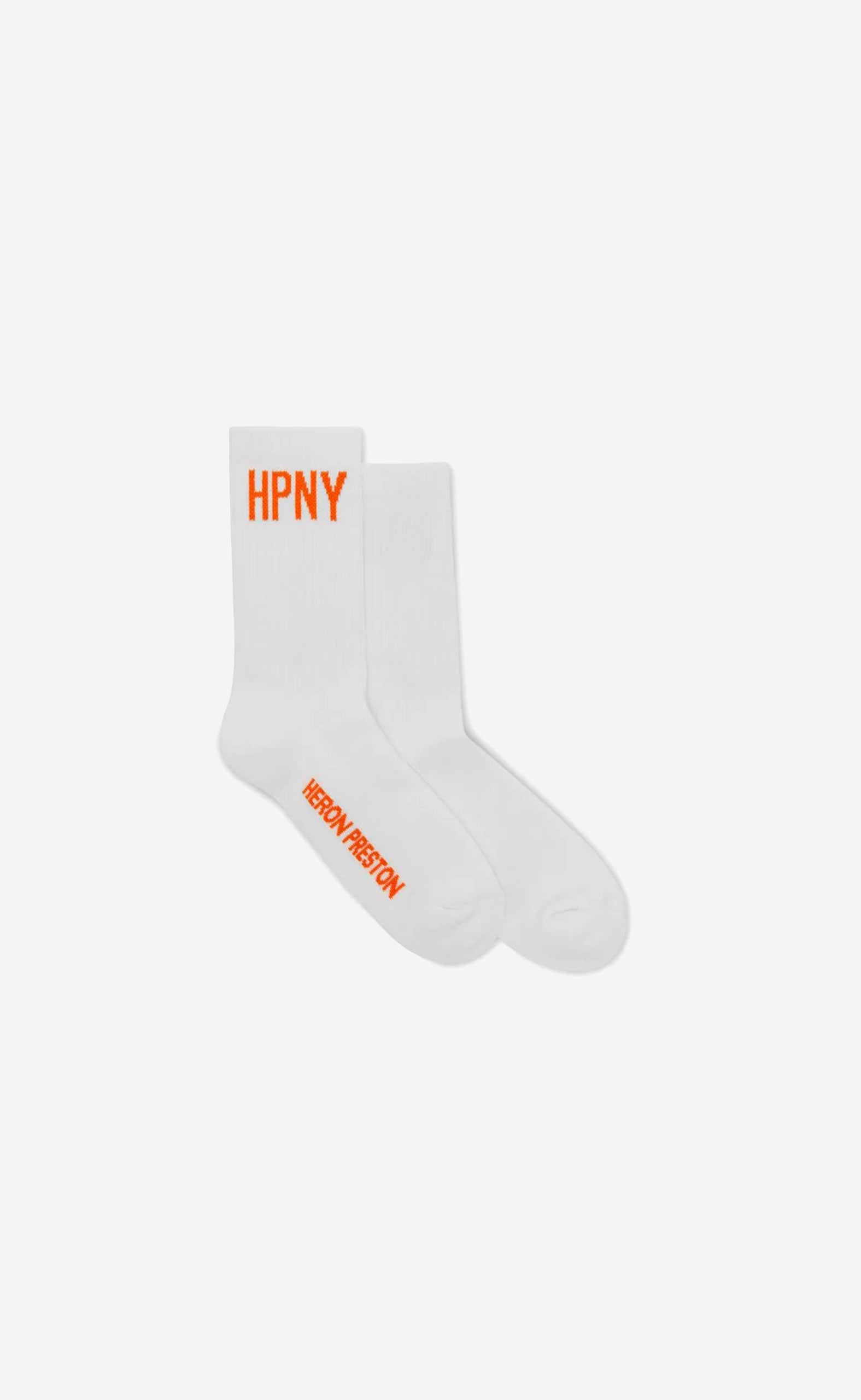 HPNY LONG SOCKS WHITE ORANGE