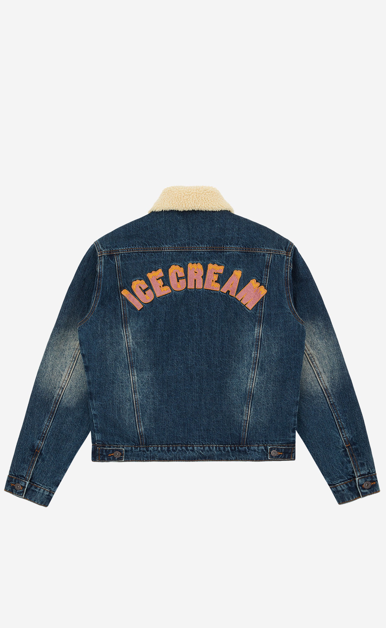 INDIGO SHERPA COLLAR DENIM JACKET