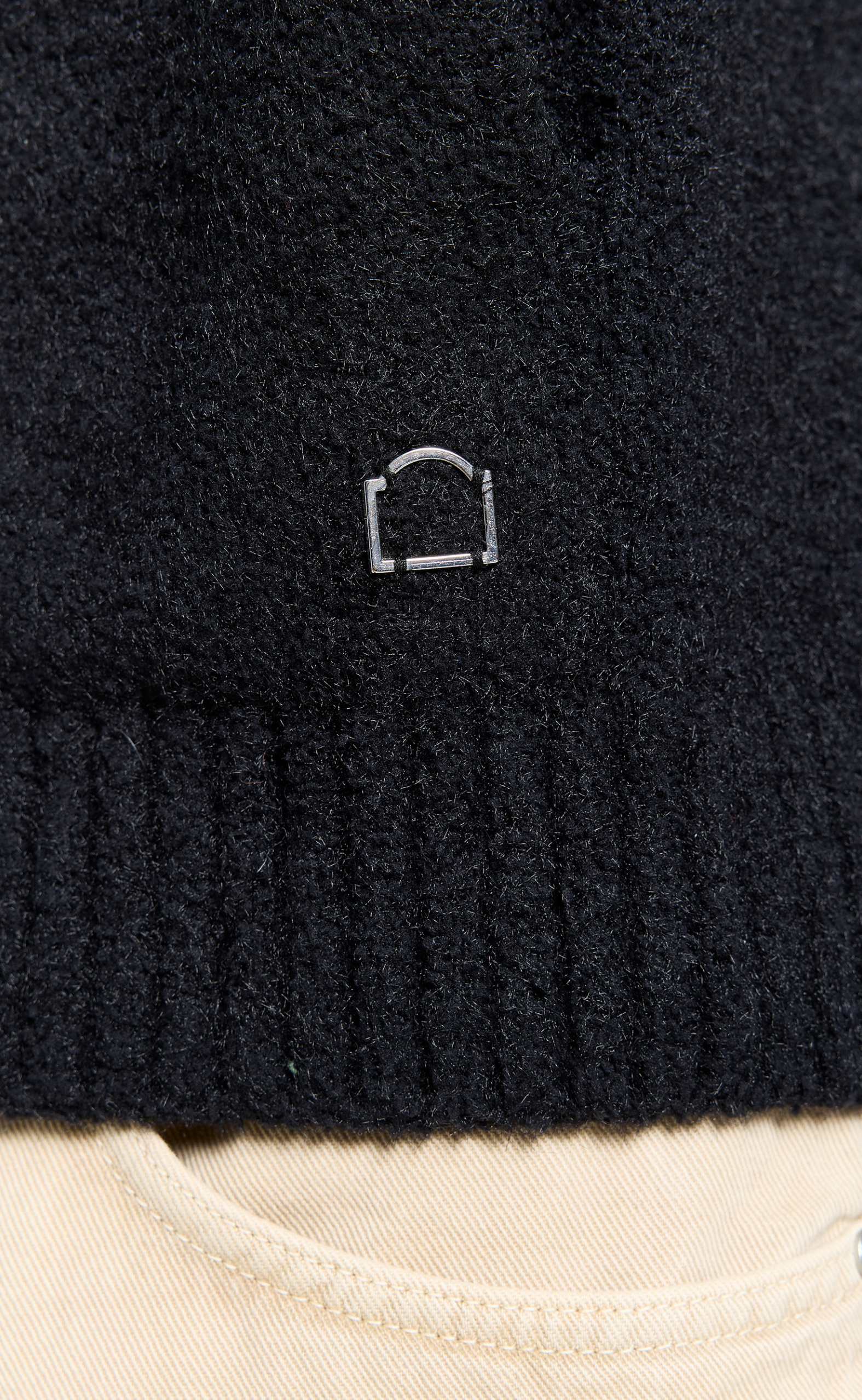 IRIS KNIT BLACK HOODIE