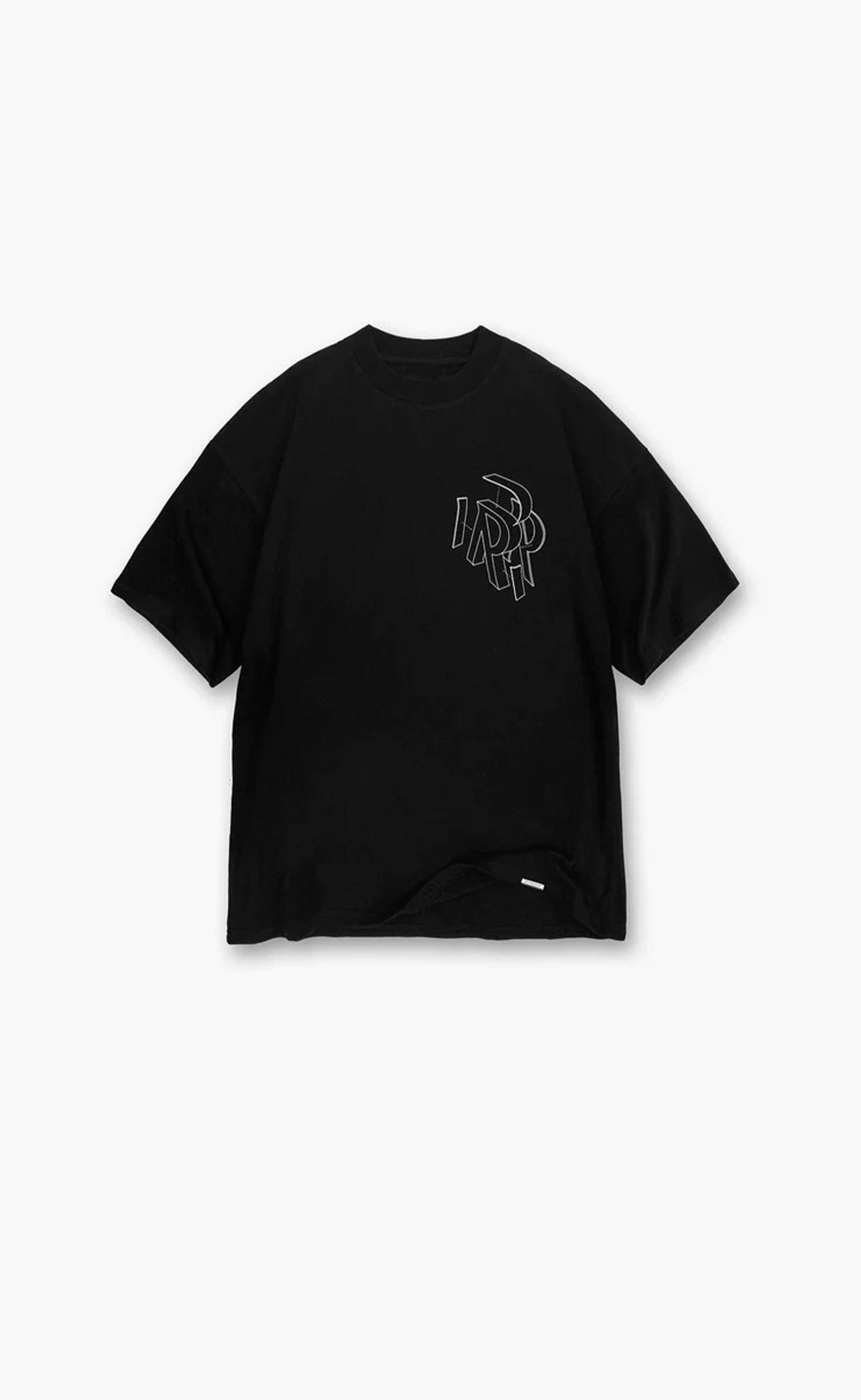 JET BLACK INITIAL ASSEMBLY OUTLINE T-SHIRT
