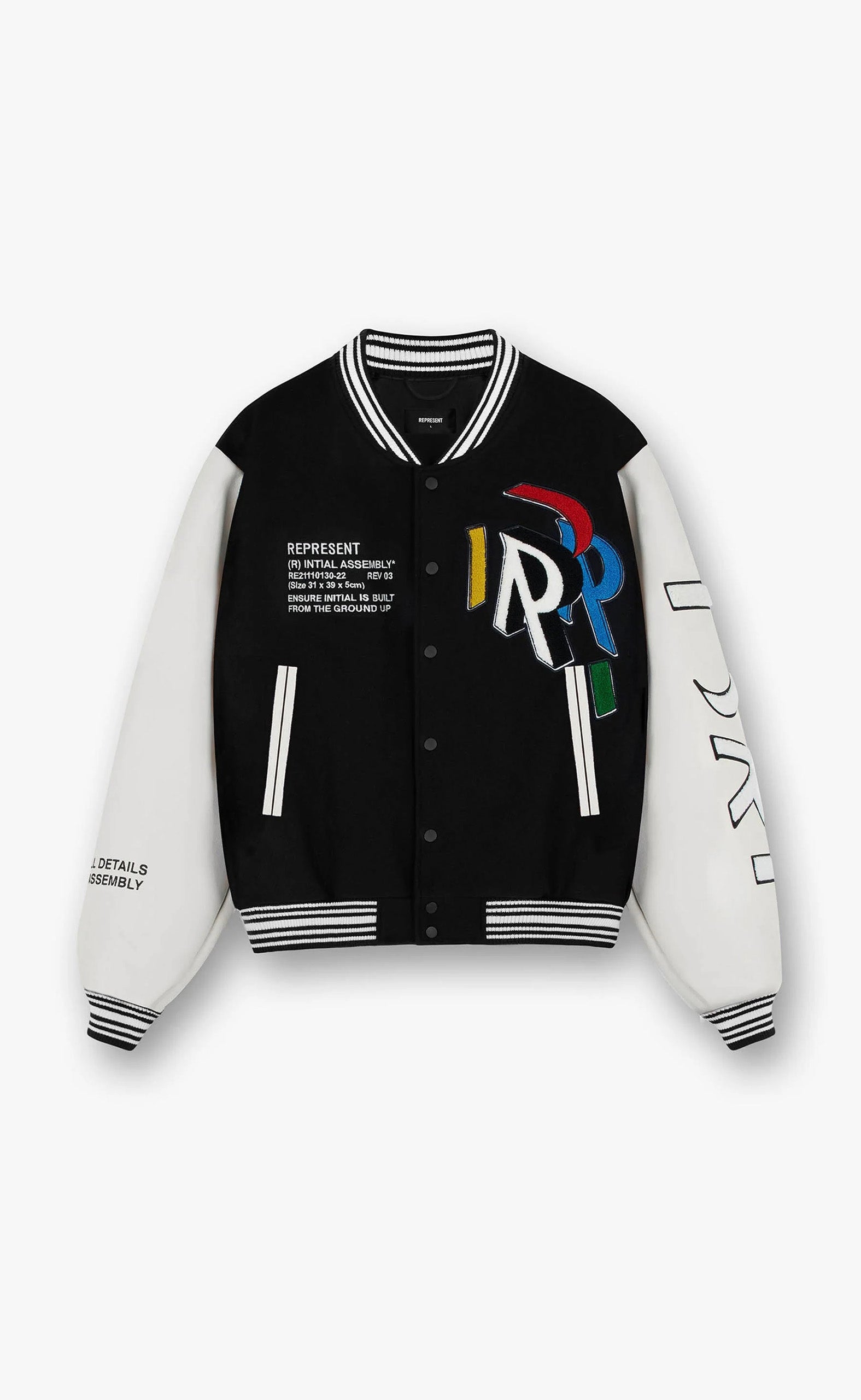 JET BLACK INITIAL VARSITY JACKET