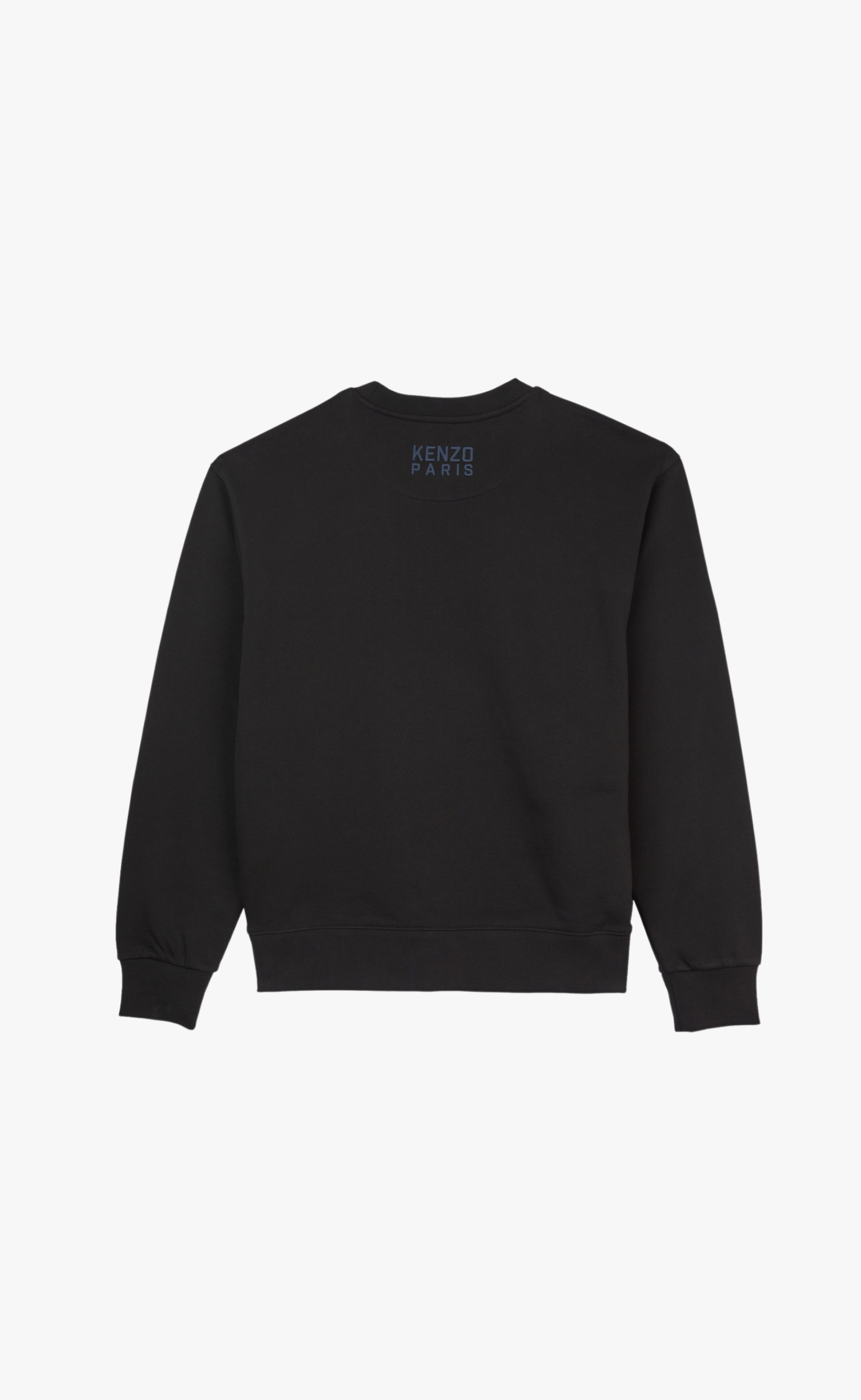 KENZO HAPPY TIGER EMBROIDERED CLASSIC BLACK CREWNECK