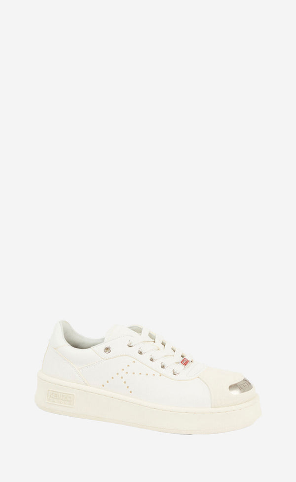 KENZO HOOPS LOW TOP SNEAKERS WHITE