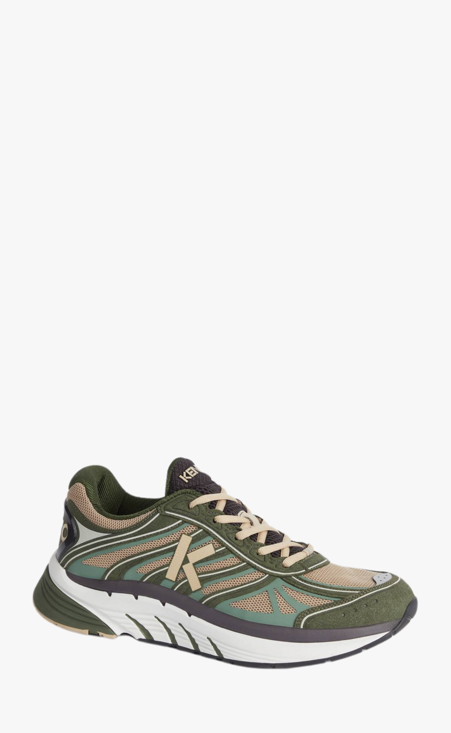 KENZO PACE LOW TOP DARK KHAKI SNEAKER