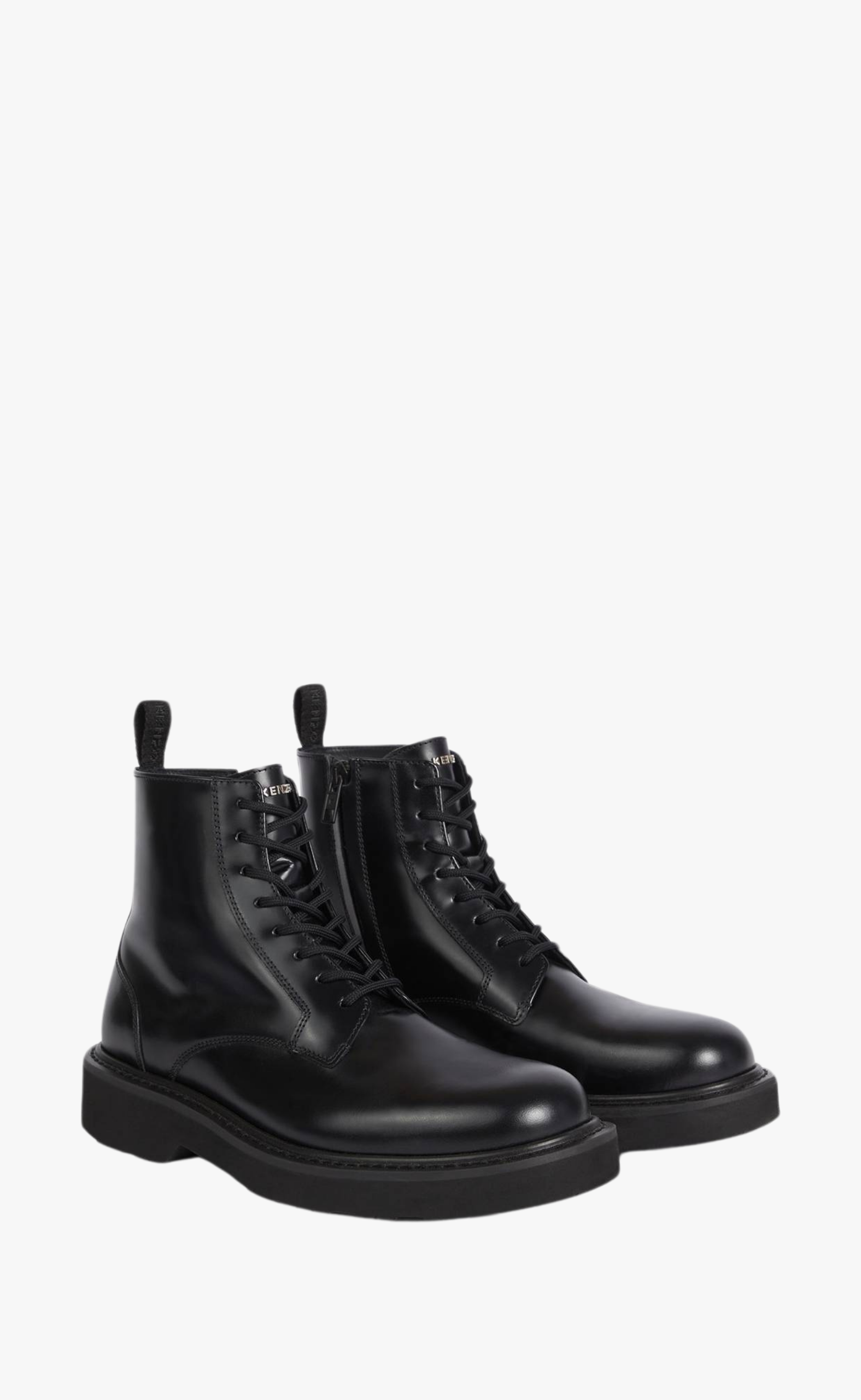 KENZO UKIO LACE UP BLACK BOOTS