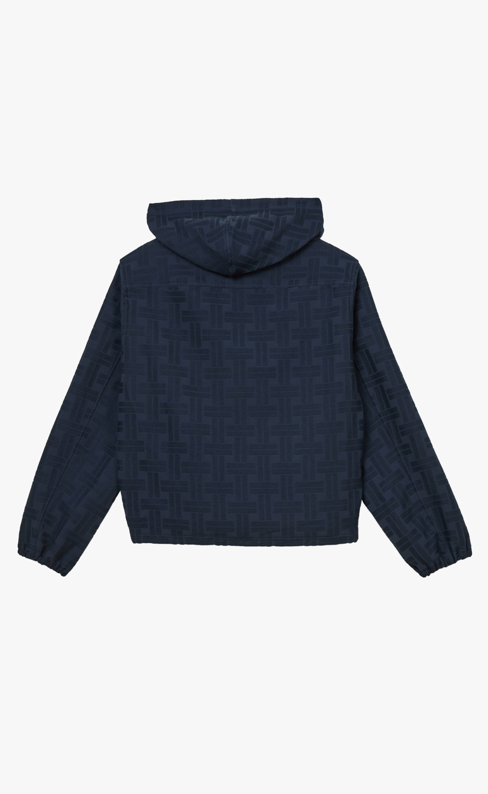 KENZO WEAVE HOODED  BLUE BLACK SHIRT