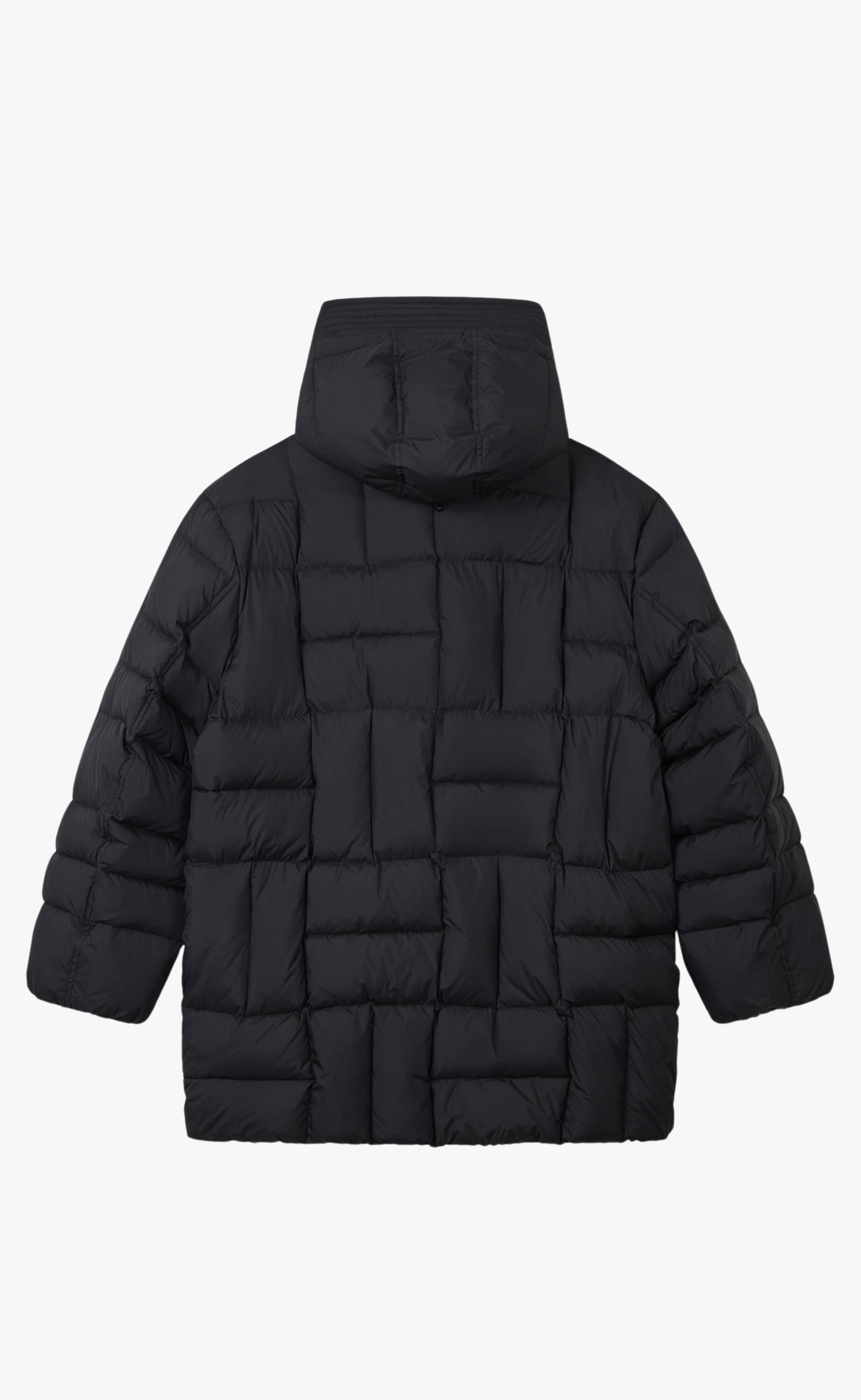 KENZO WEAVE MID-LENGTH WINTER BLACK JACKET