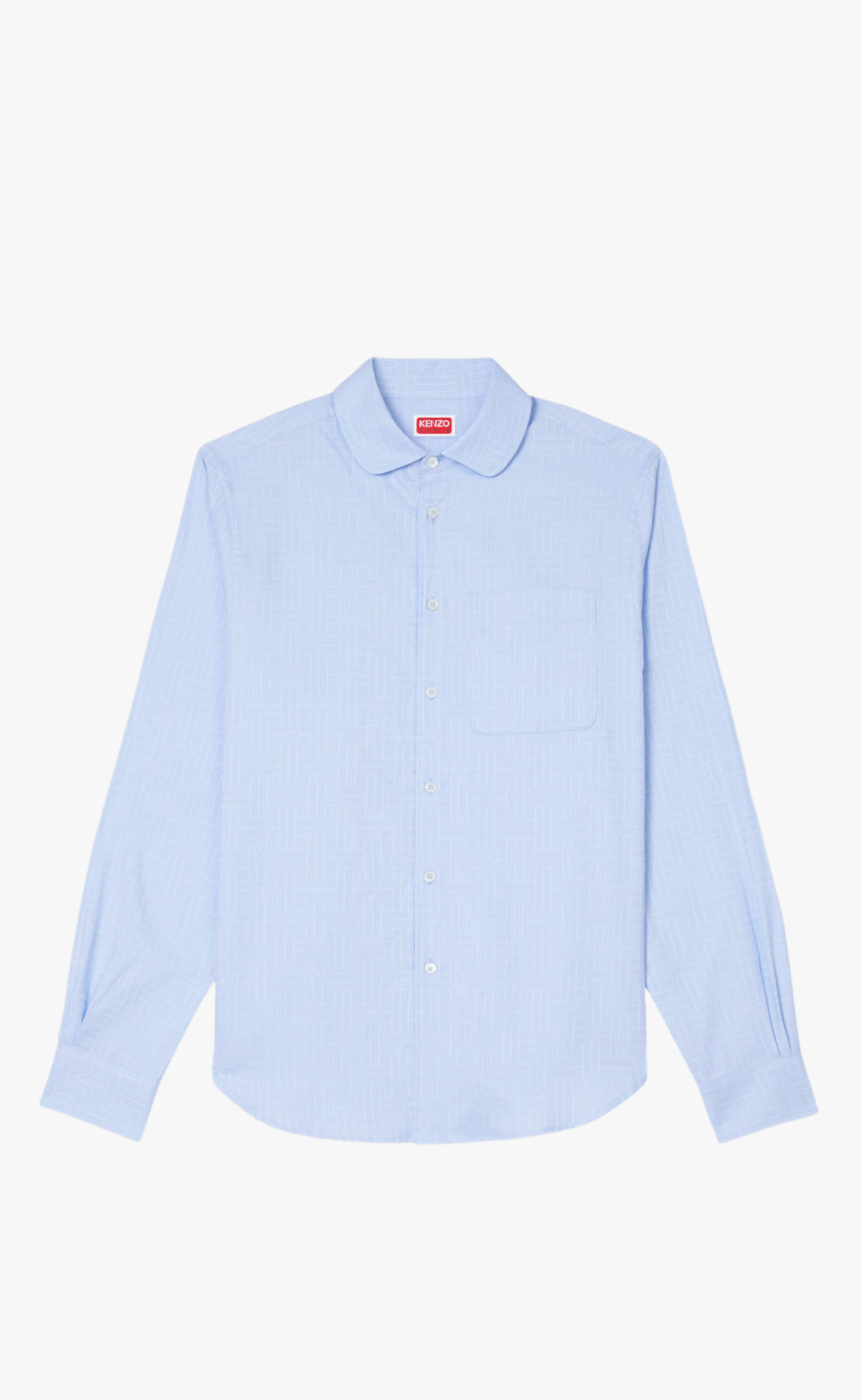 KENZO WEAVE SLIM FIT SKY BLUE SHIRT