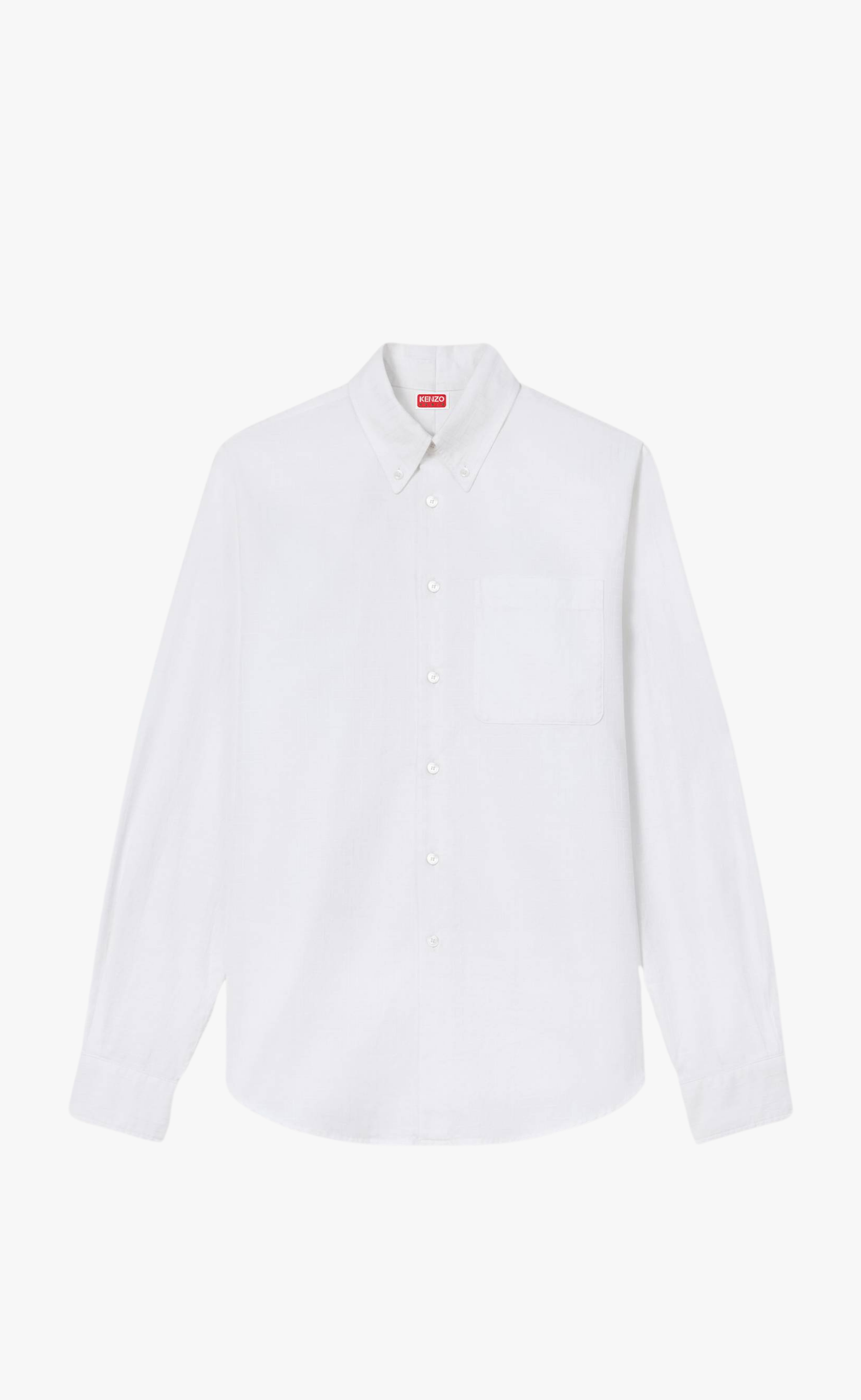 KENZO WEAVE SLIM FIT WHITE SHIRT